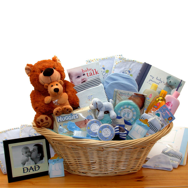 Ultimate Blue Baby Welcome Basket - Premium Newborn Essentials