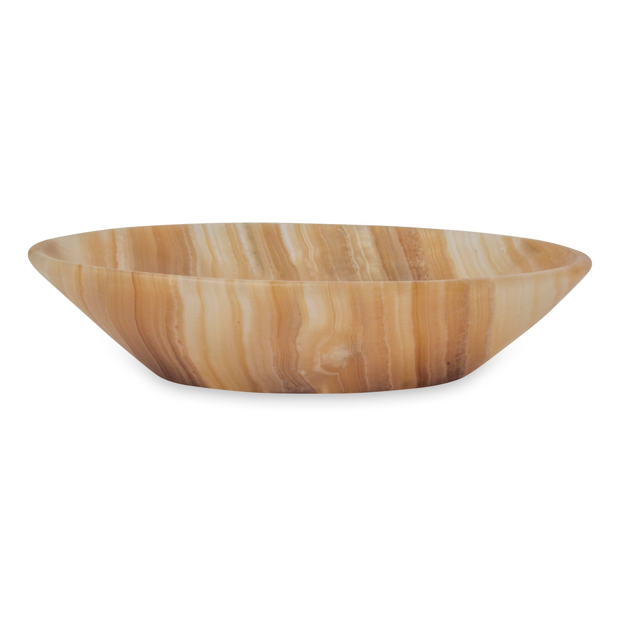 Premium Handcrafted Onyx Soap Dish - Striped Elegance from Mexico