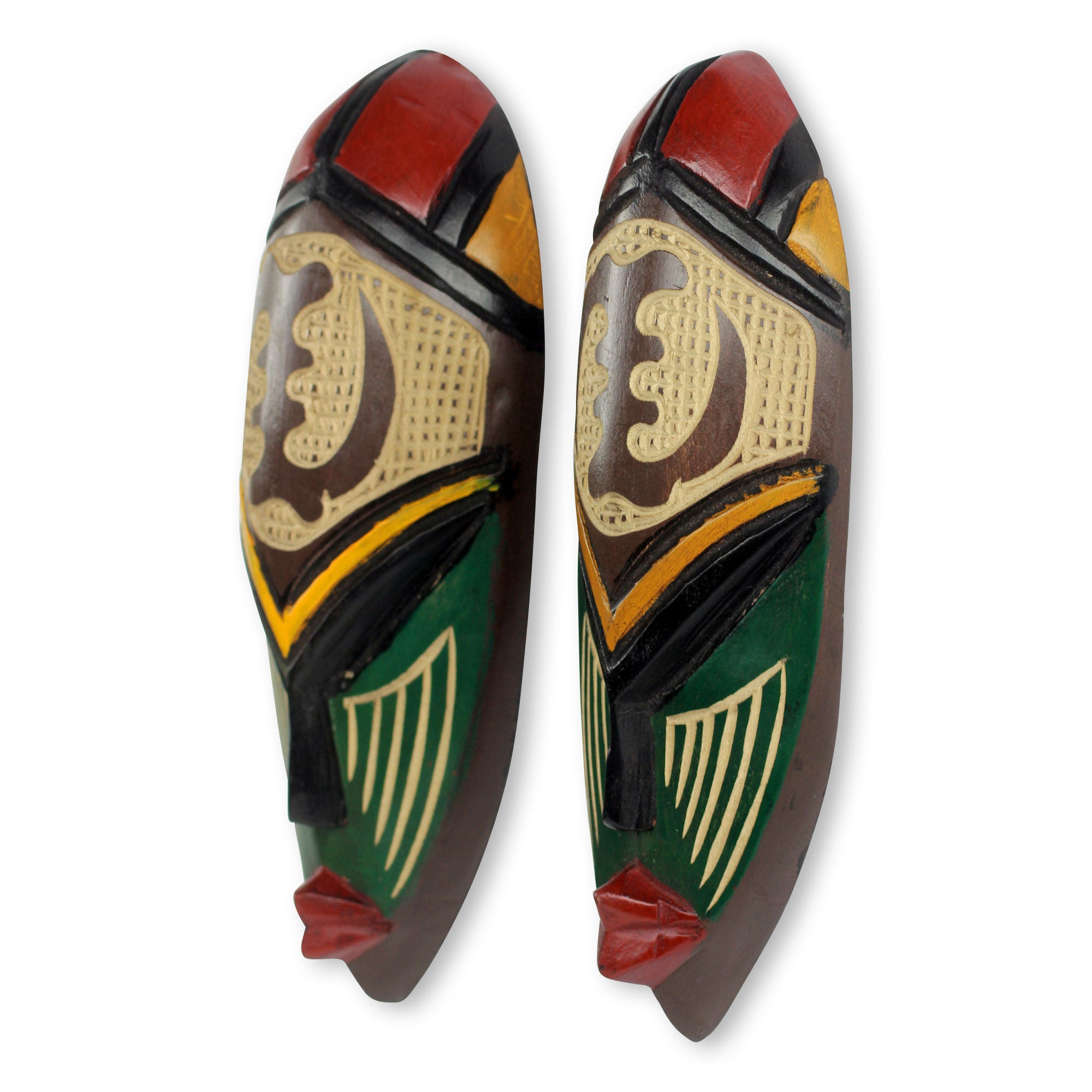 Premium African Wood Masks - Gye Nyame Symbol