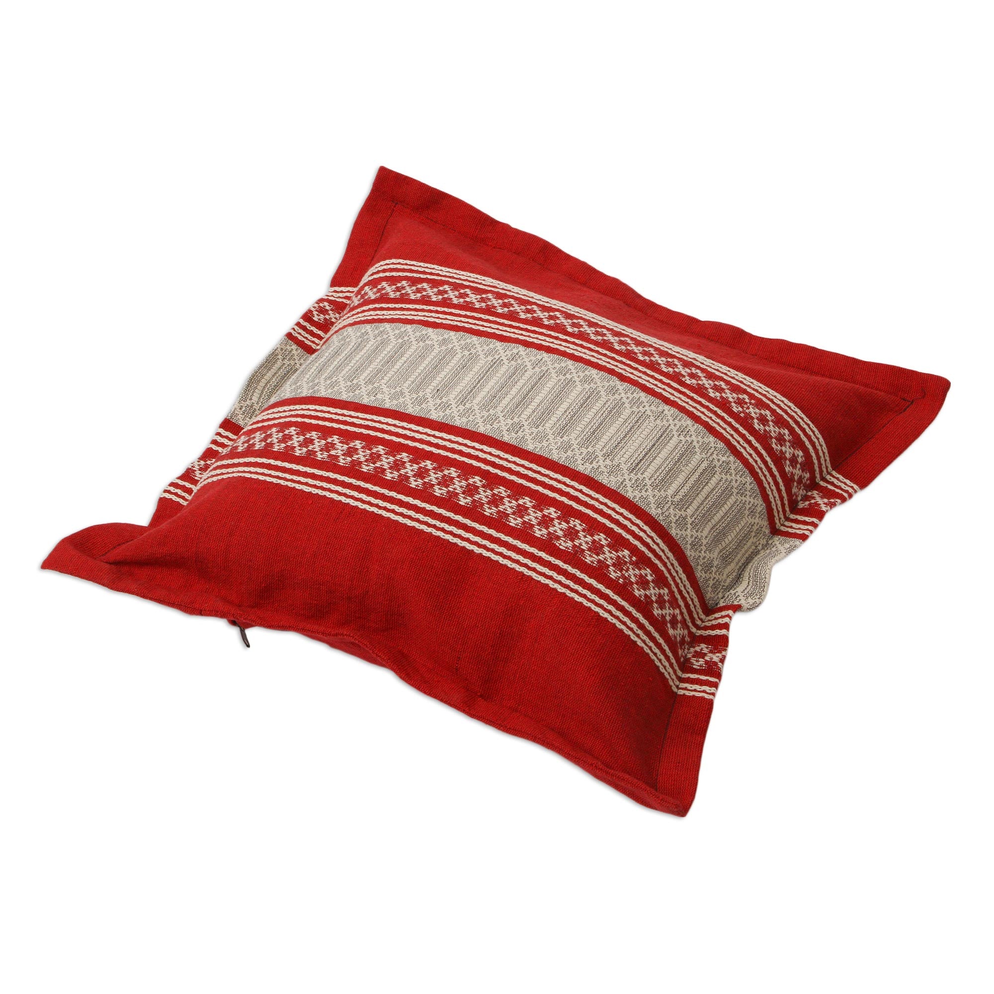 Premium Chili Passion Eco-Friendly Throw Pillow Cover - Handmade Artisan Design