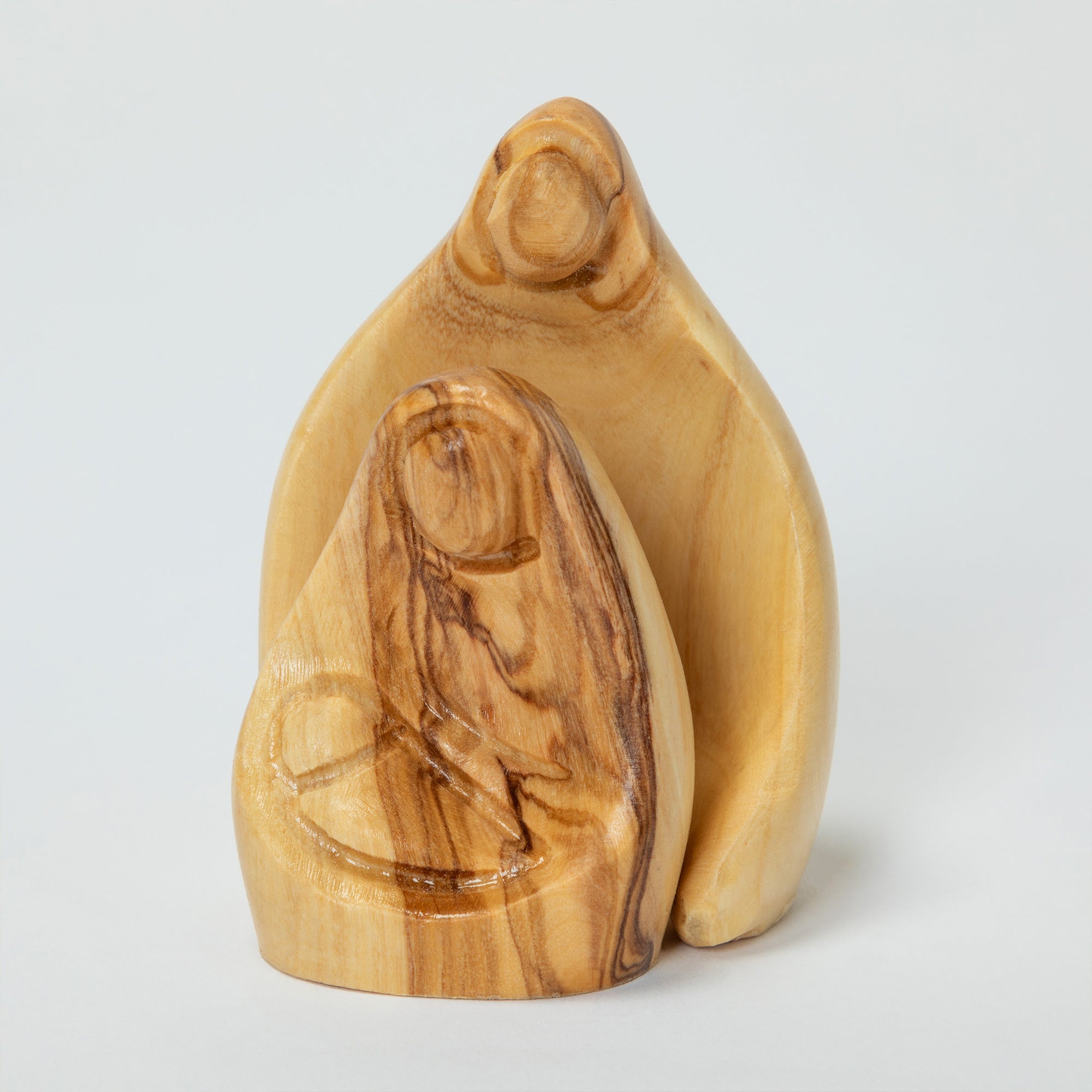 Premium Olive Wood Nativity Set - Handcrafted Holy Family Figurines