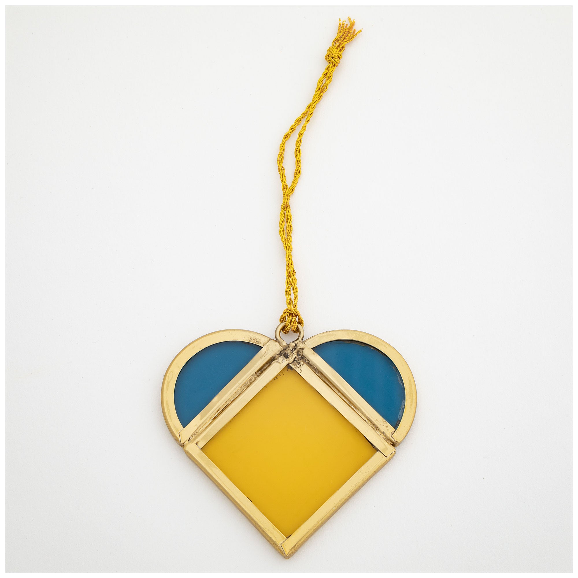 Premium Solidarity Glass Heart - Stand with Ukraine