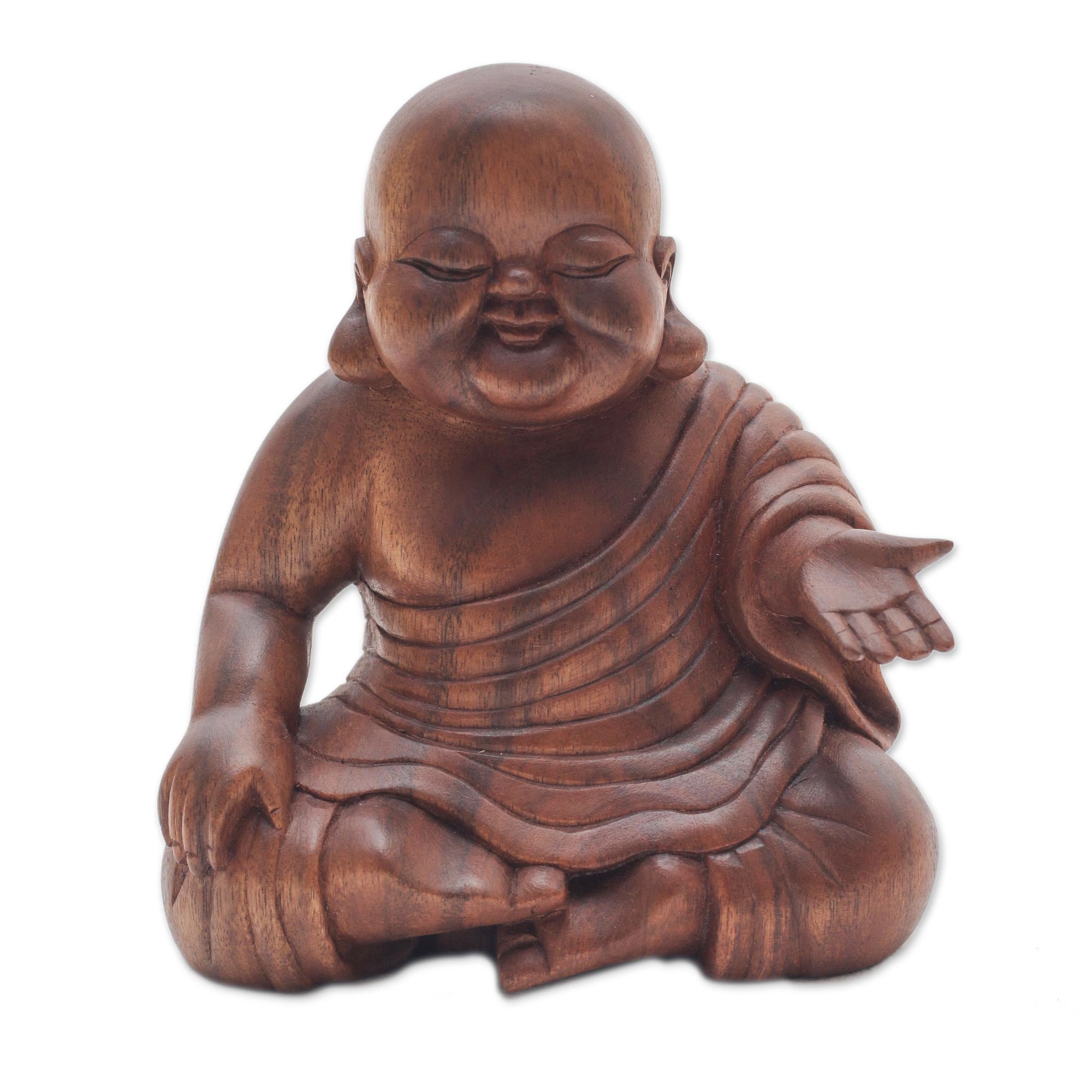 Premium Hand-Carved Tranquil Buddha Sculpture - Authentic Balinese Artistry