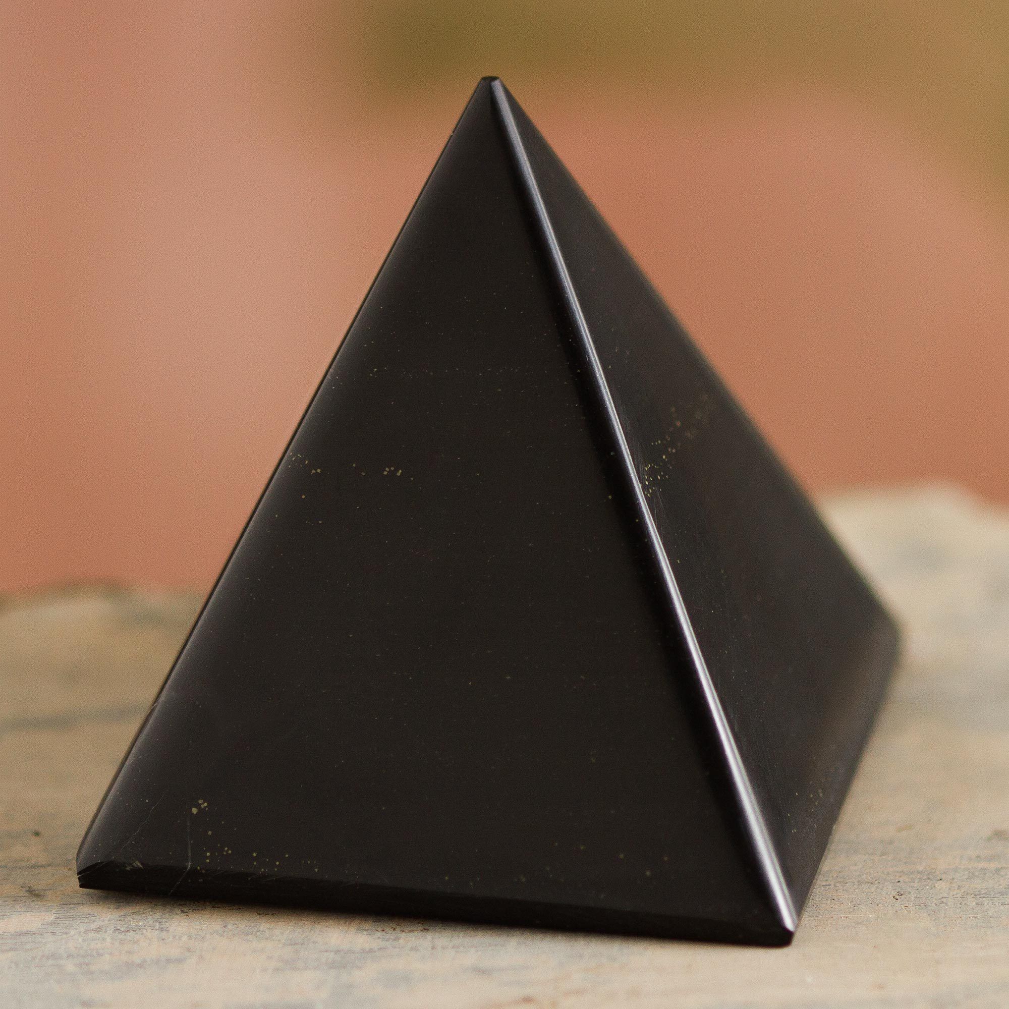 Premium Black Onyx Energy Pyramid - Ultimate Serenity Stone