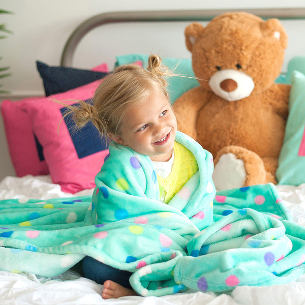 Premium Lottie Cozy Polka Dot Blanket
