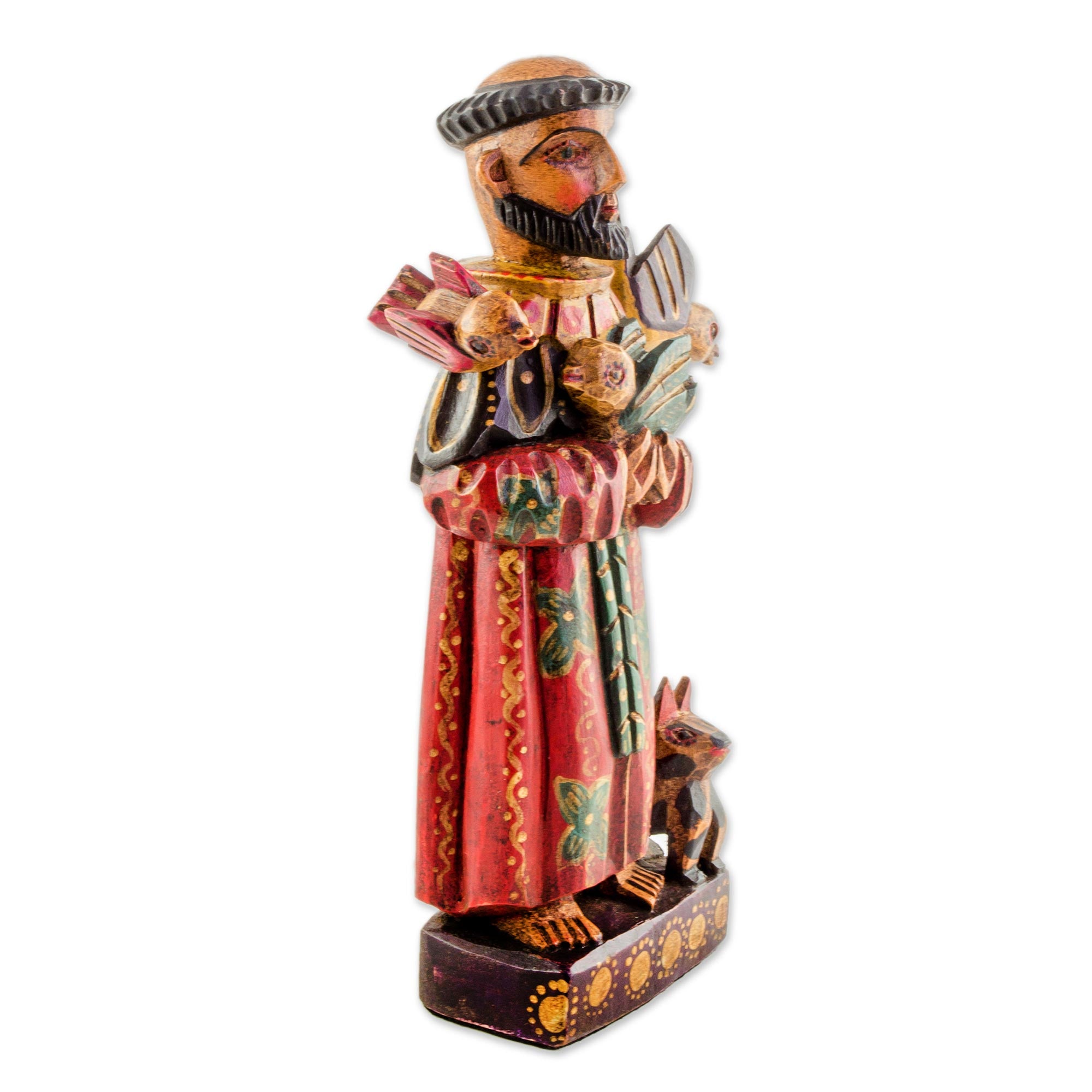 Premium Hand-Painted Saint Francis Statuette with Removable Birds