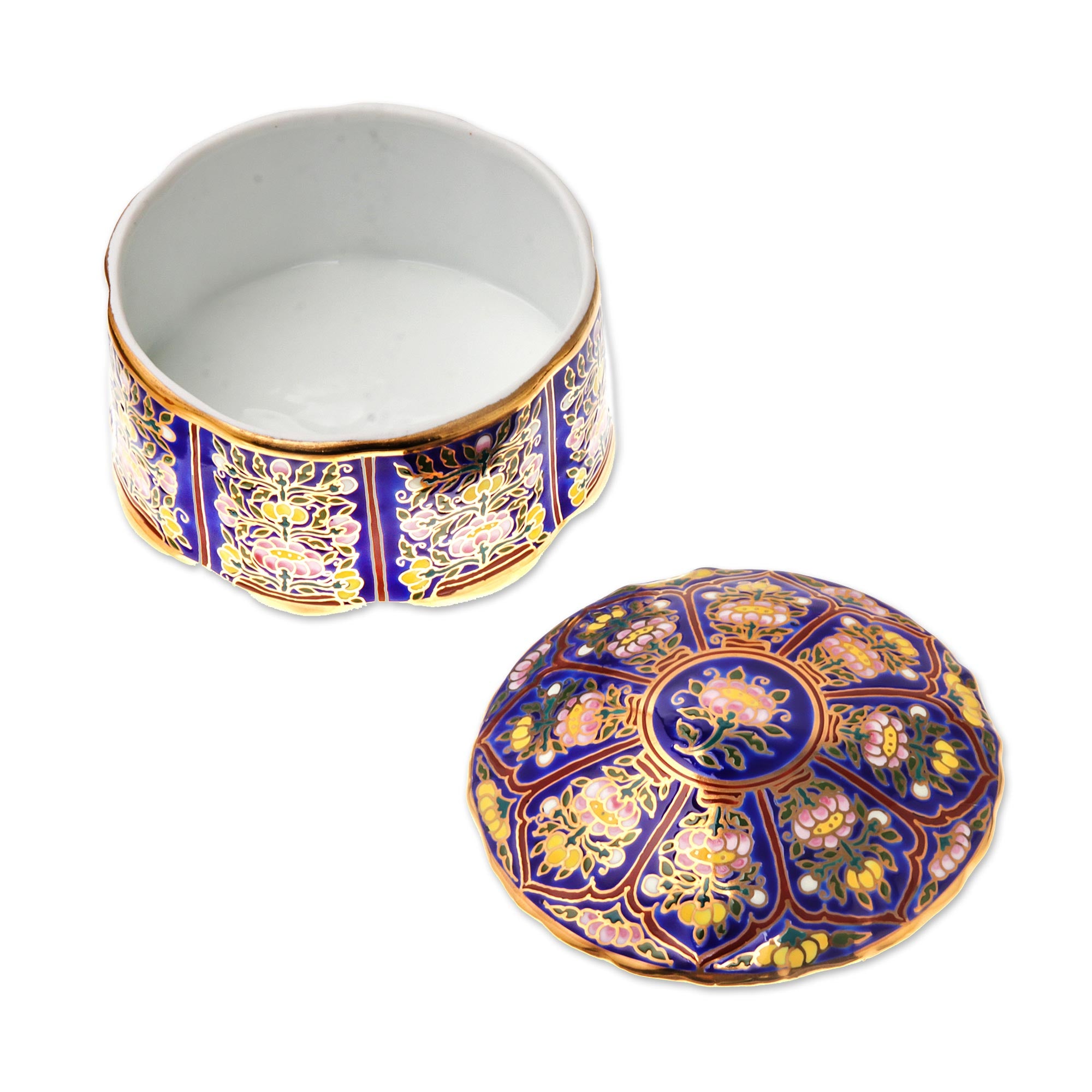 Premium Royal Benjarong Gilded Porcelain Treasure Box