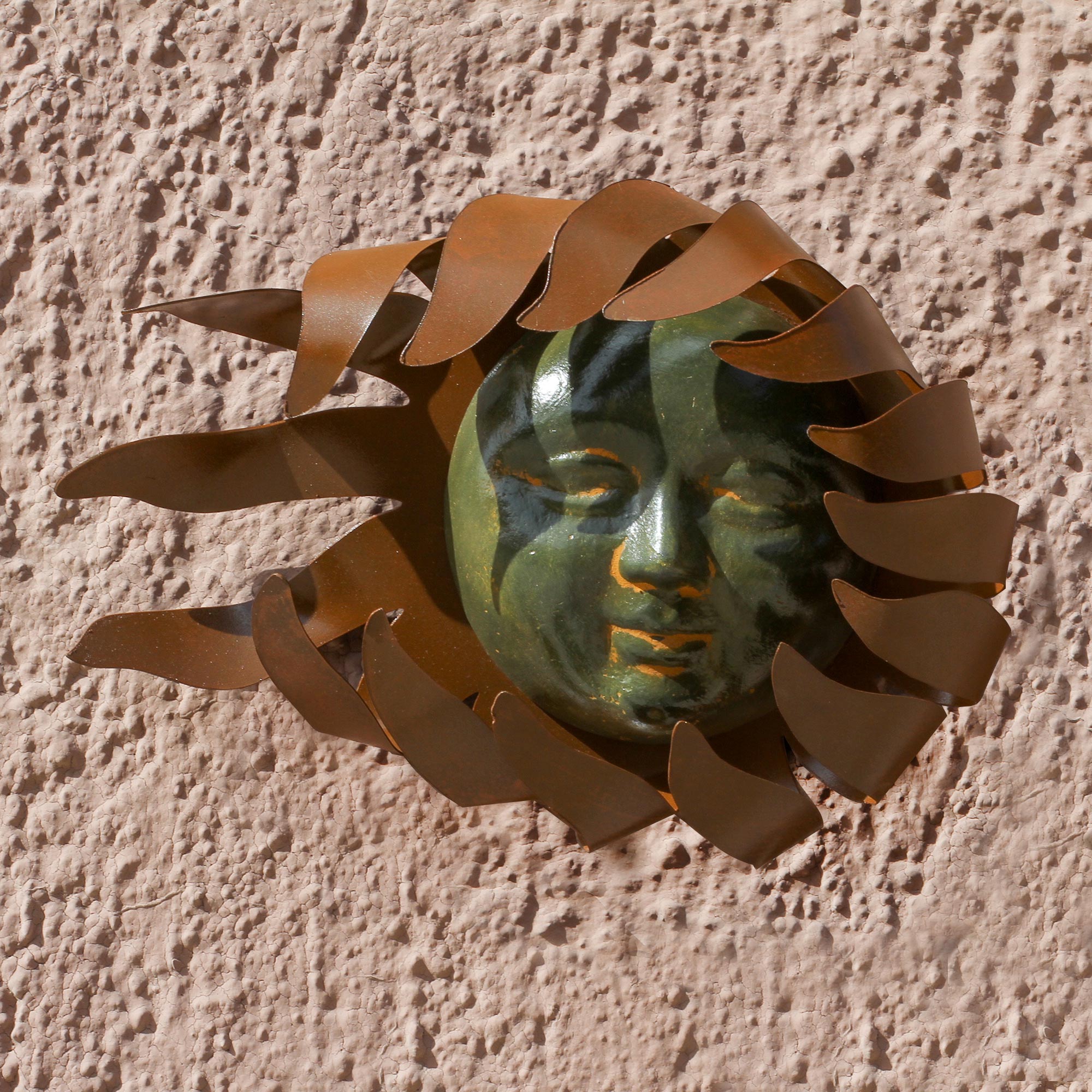 Premium Solar Wind Sun & Moon Iron & Ceramic Wall Art