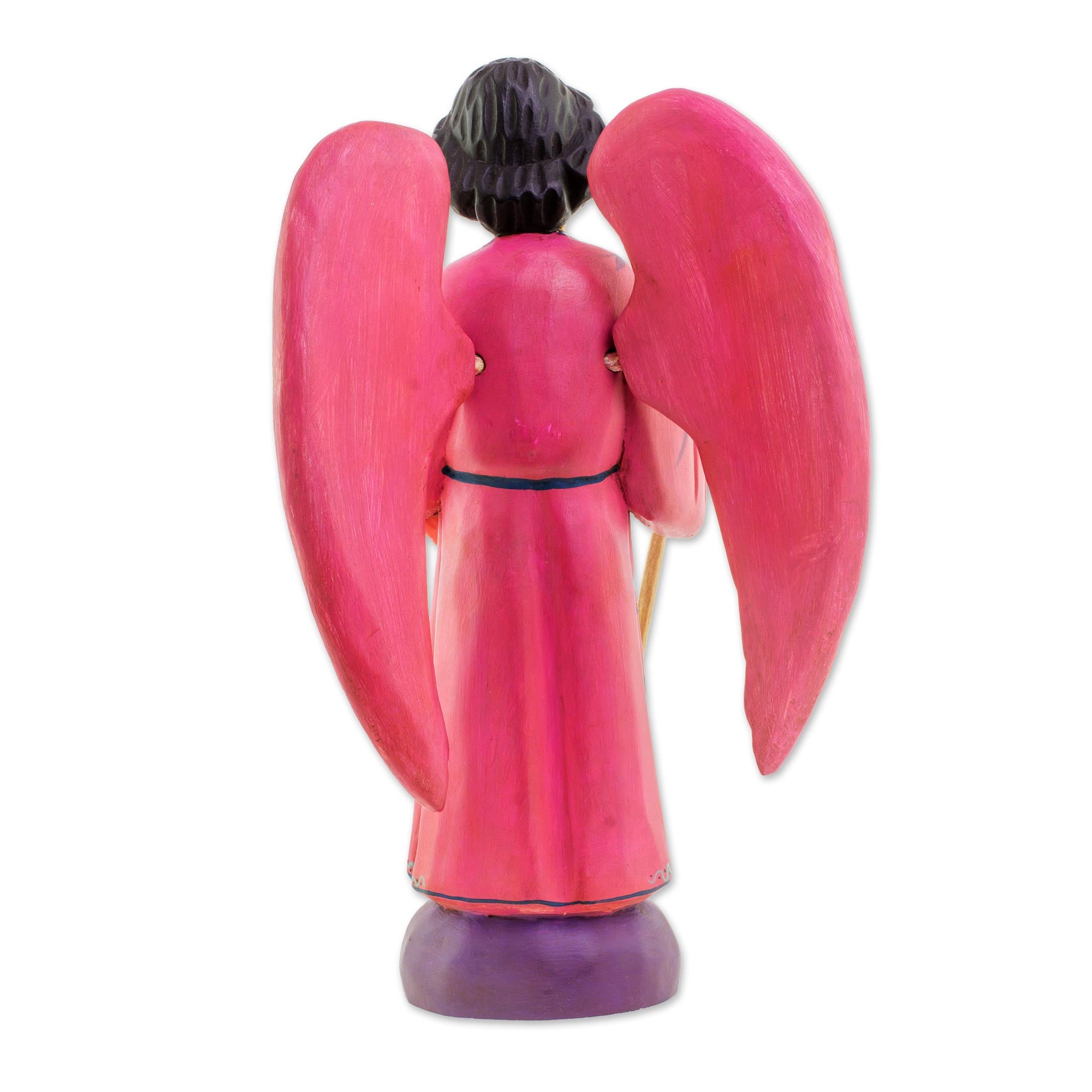 Premium Hand-Painted Loving Angel Sculpture – Guatemalan Artisan Crafted