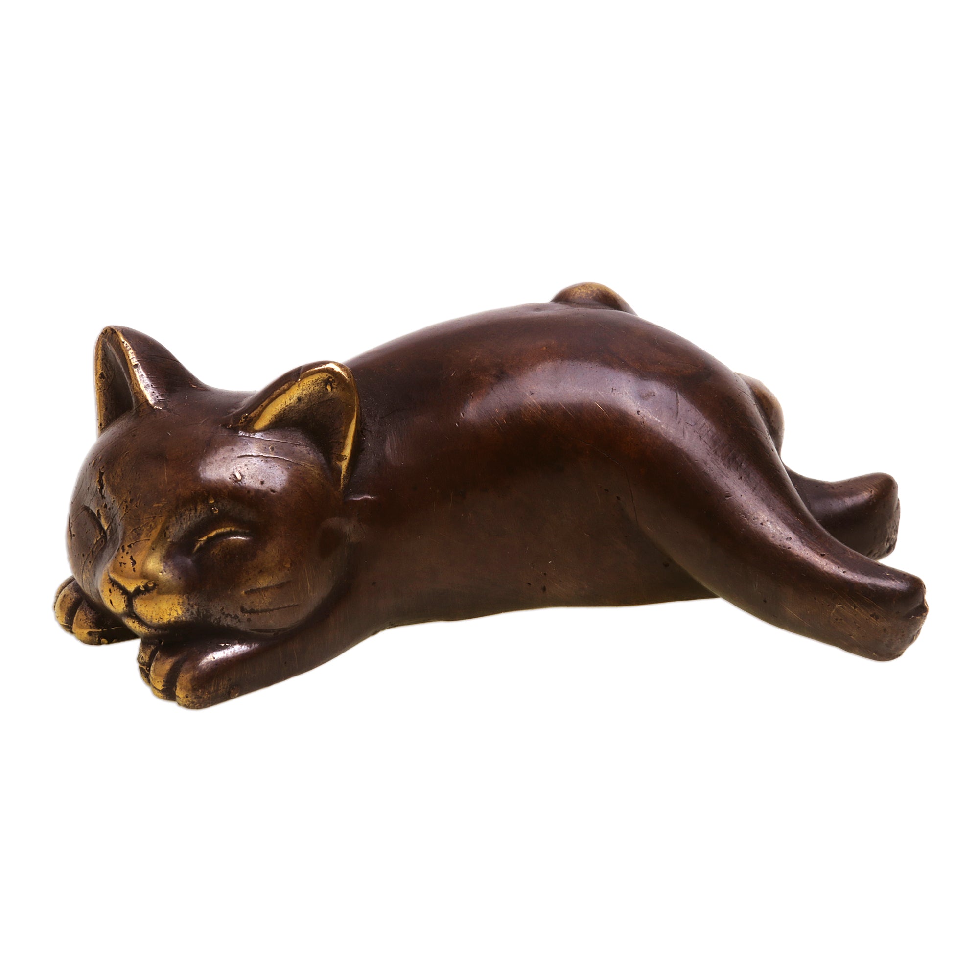 Premium Bronze Cat Sculpture - Let Sleeping Cats Lie
