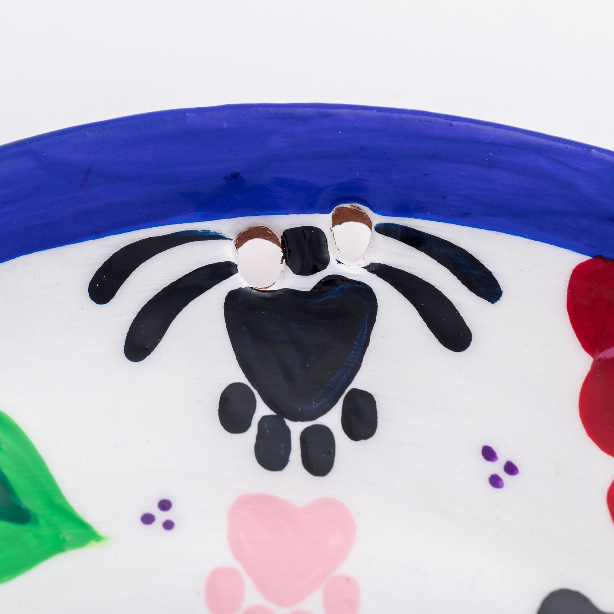 Premium Handcrafted Paw Print Ceramic Plate - Unique Decorative Wall Art