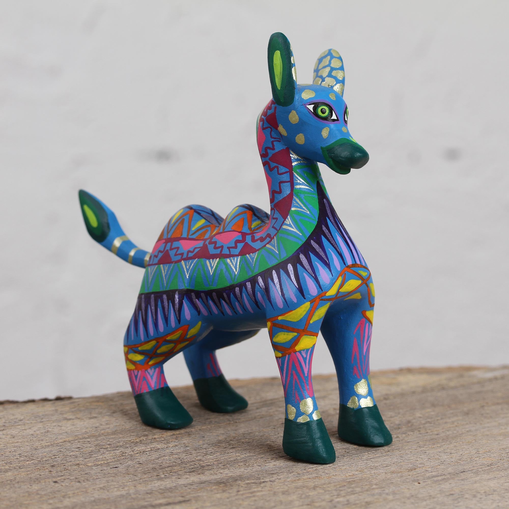 Premium Hand-Painted Alebrije Camel Figurine - Vibrant Mexican Folk Art
