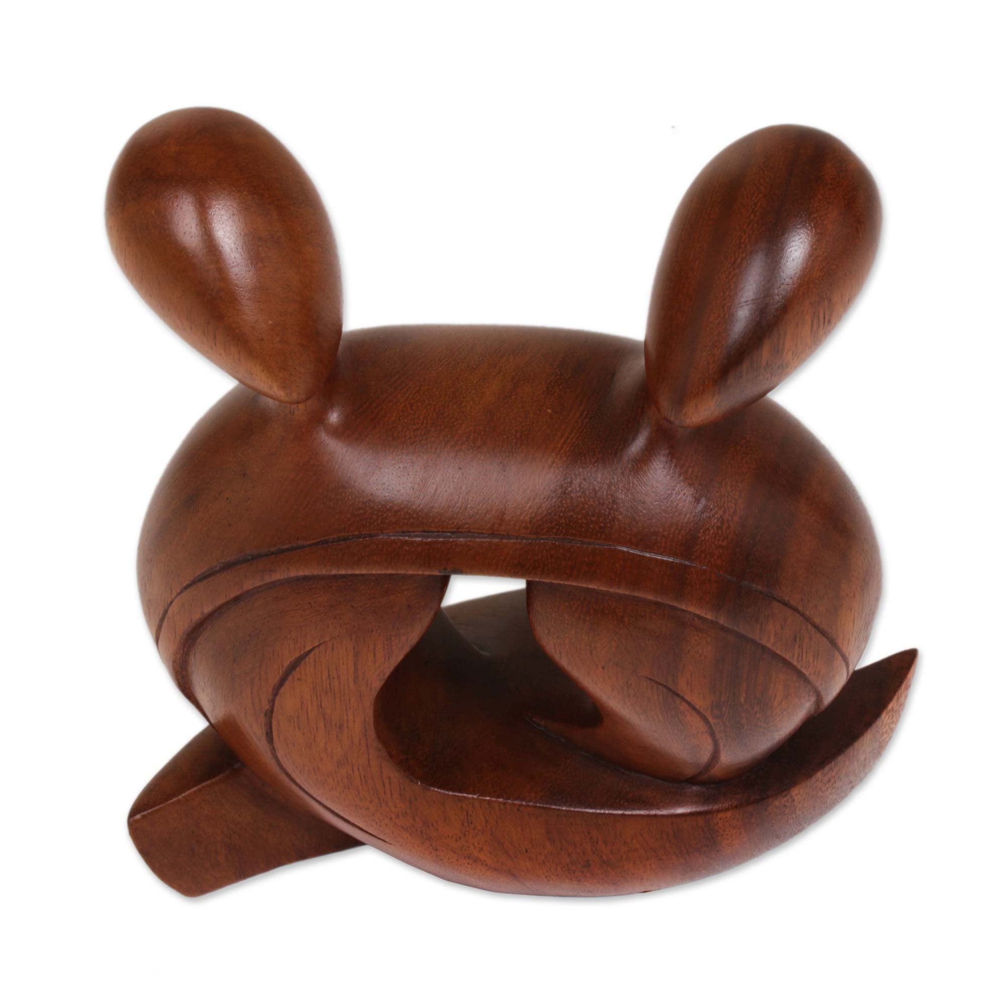 Premium Suar Wood Romantic Sculpture - 'Our Love Forever'