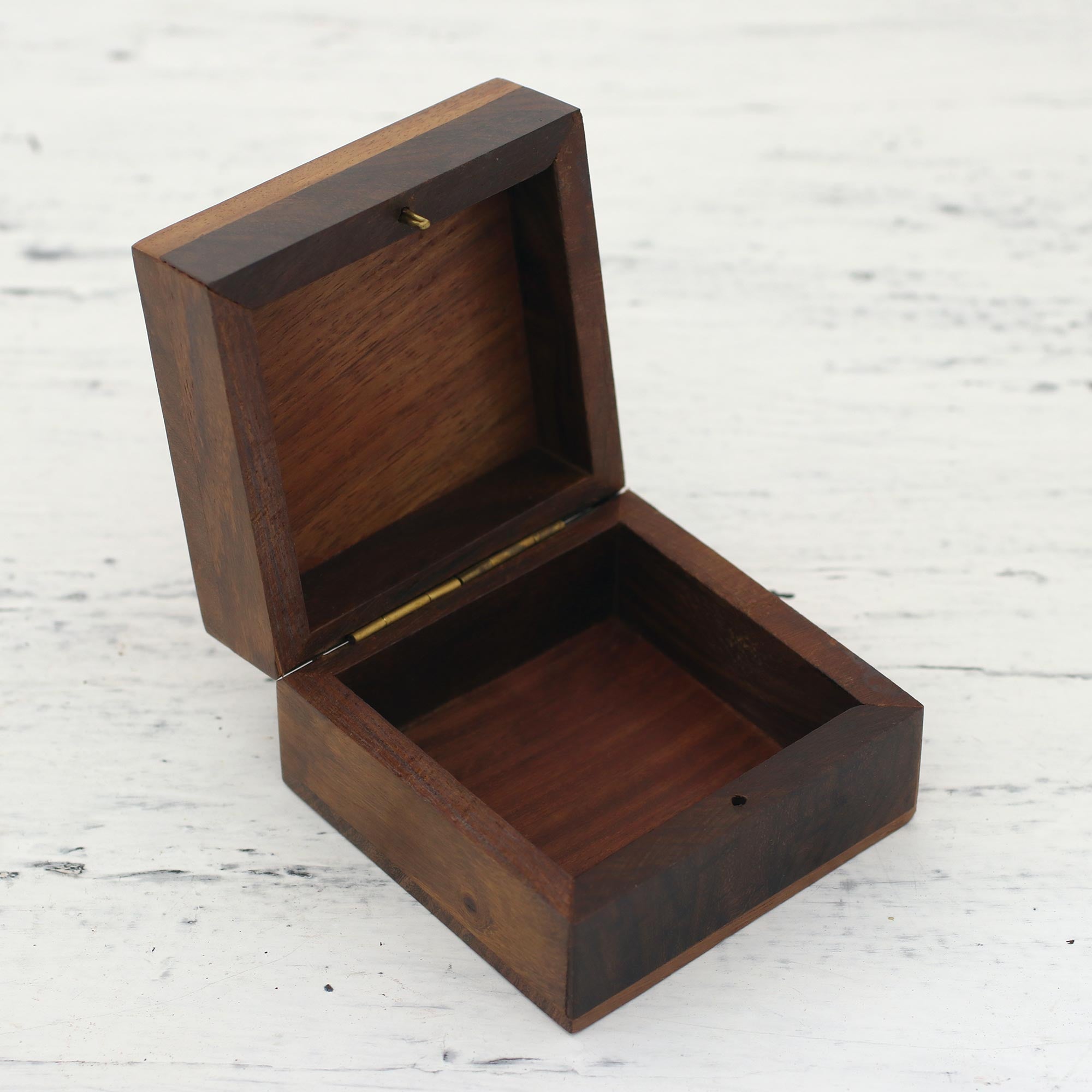 Premium Elephant Strut Decorative Box - Handcrafted Acacia Wood Storage from India