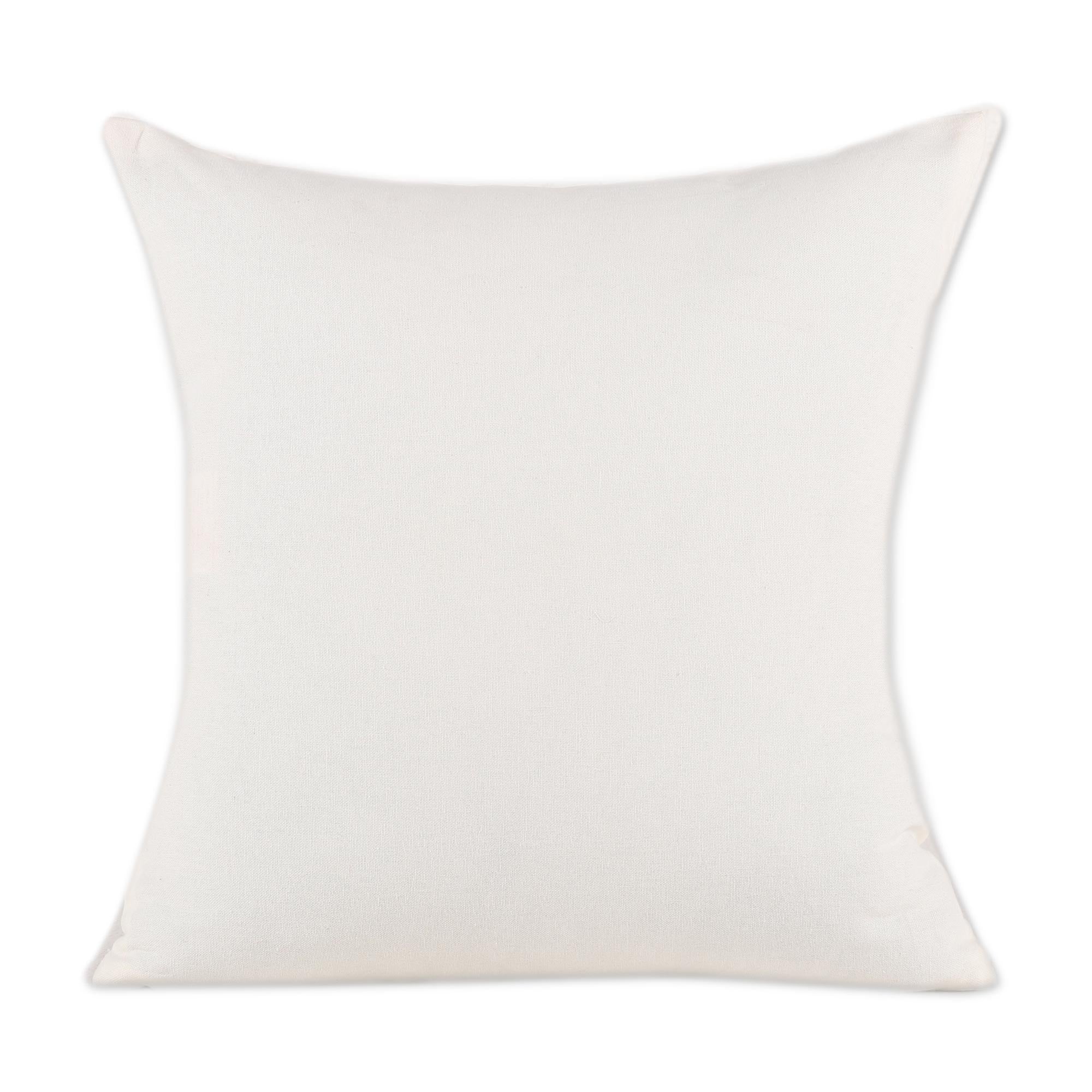Premium Embroidered Cotton Cushion Covers - Divine Orchard Brown (Pair)