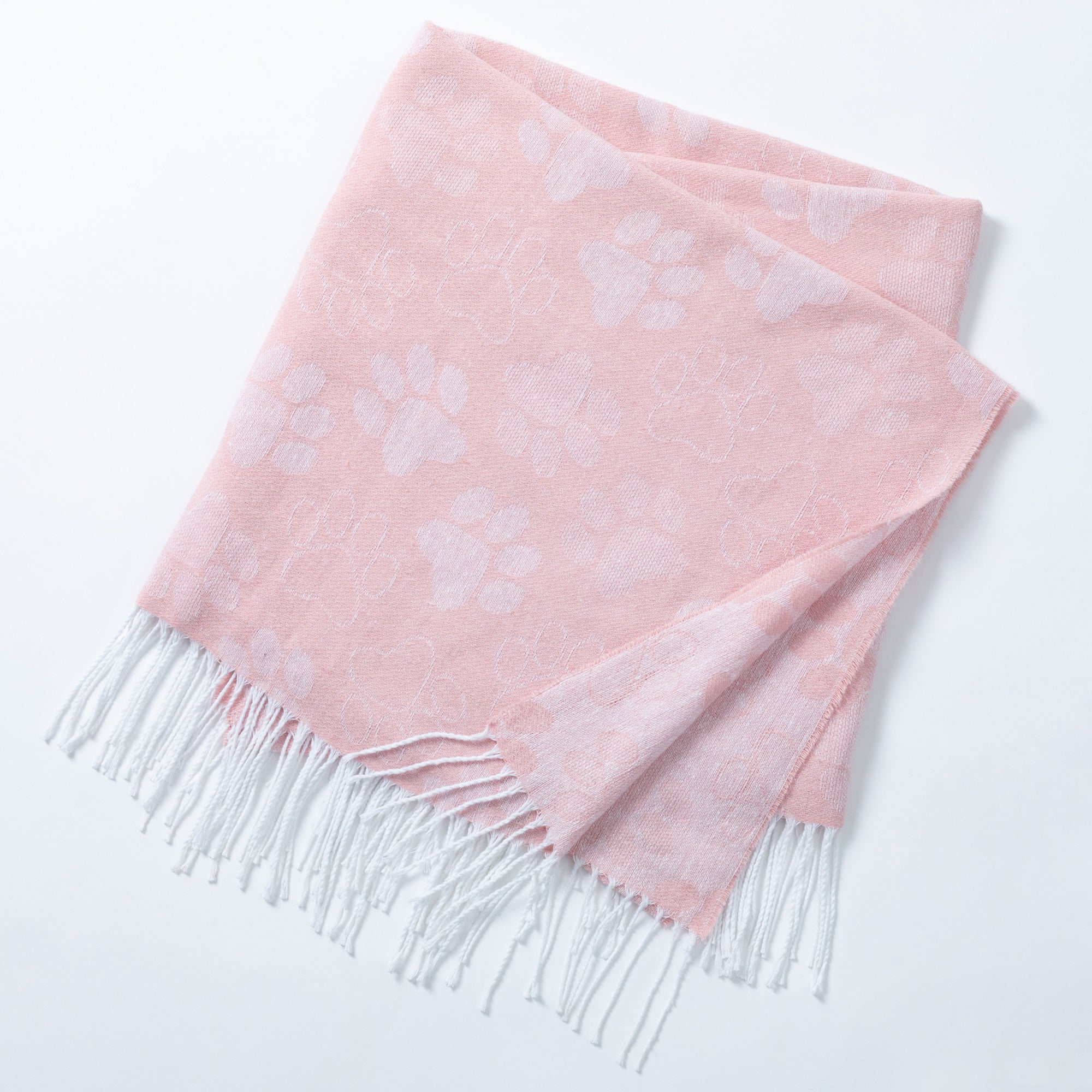 Premium Paw Print Cotton Blend Throw Blanket - Cozy & Stylish 70¡± x 56¡±