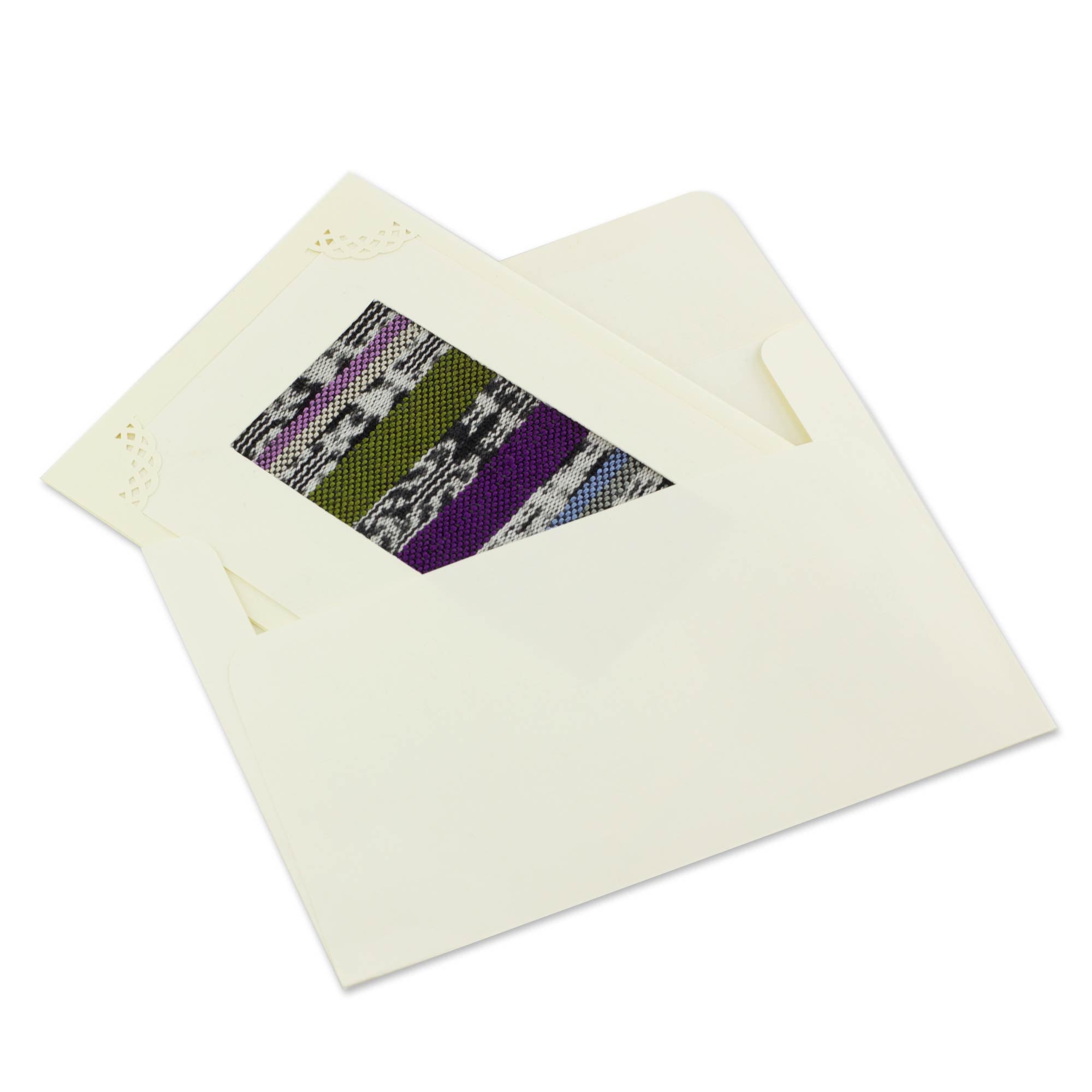 Premium Maya Blues Handcrafted Greeting Cards - Set of 4