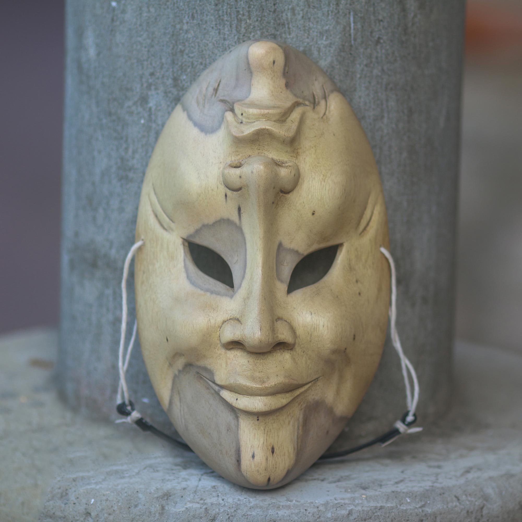Premium Hand Carved Comedy & Tragedy Crocodile Wood Mask – Ultimate Artisan Craft