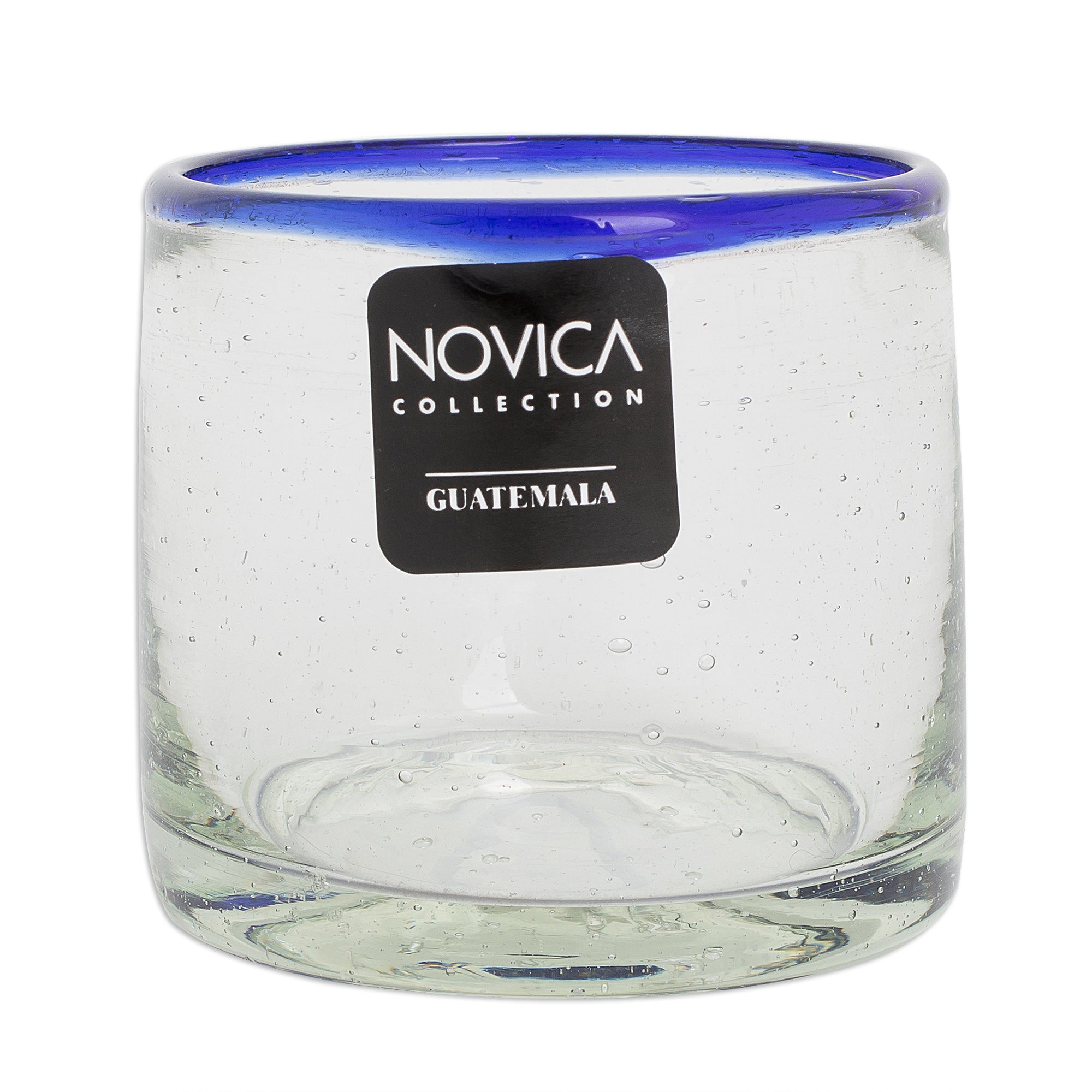 Premium Ocean Rim Recycled Glass Juice Glasses – Eco-Friendly Set of 4