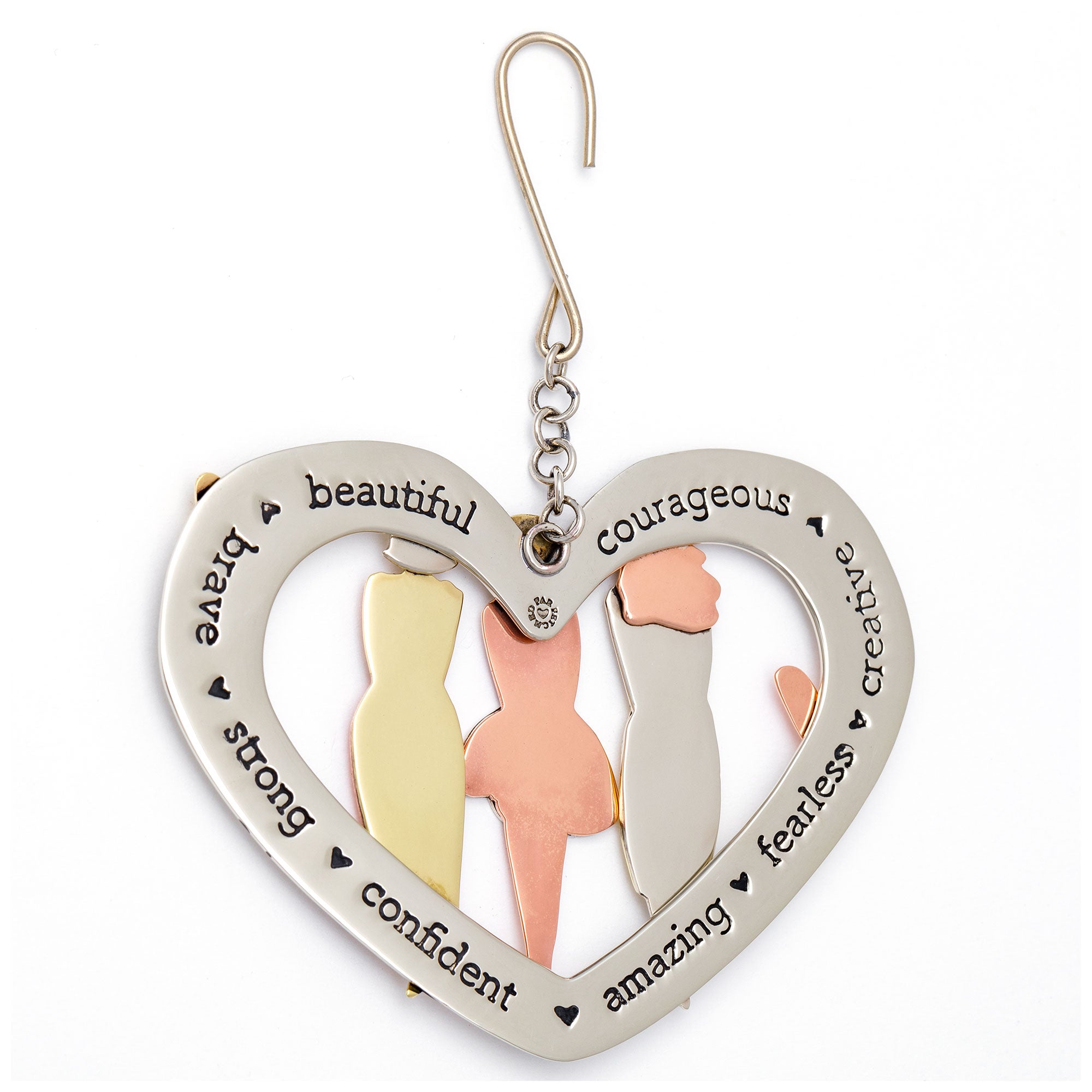 Premium Sisterhood Heart Ornament - Handmade Empowerment Decor