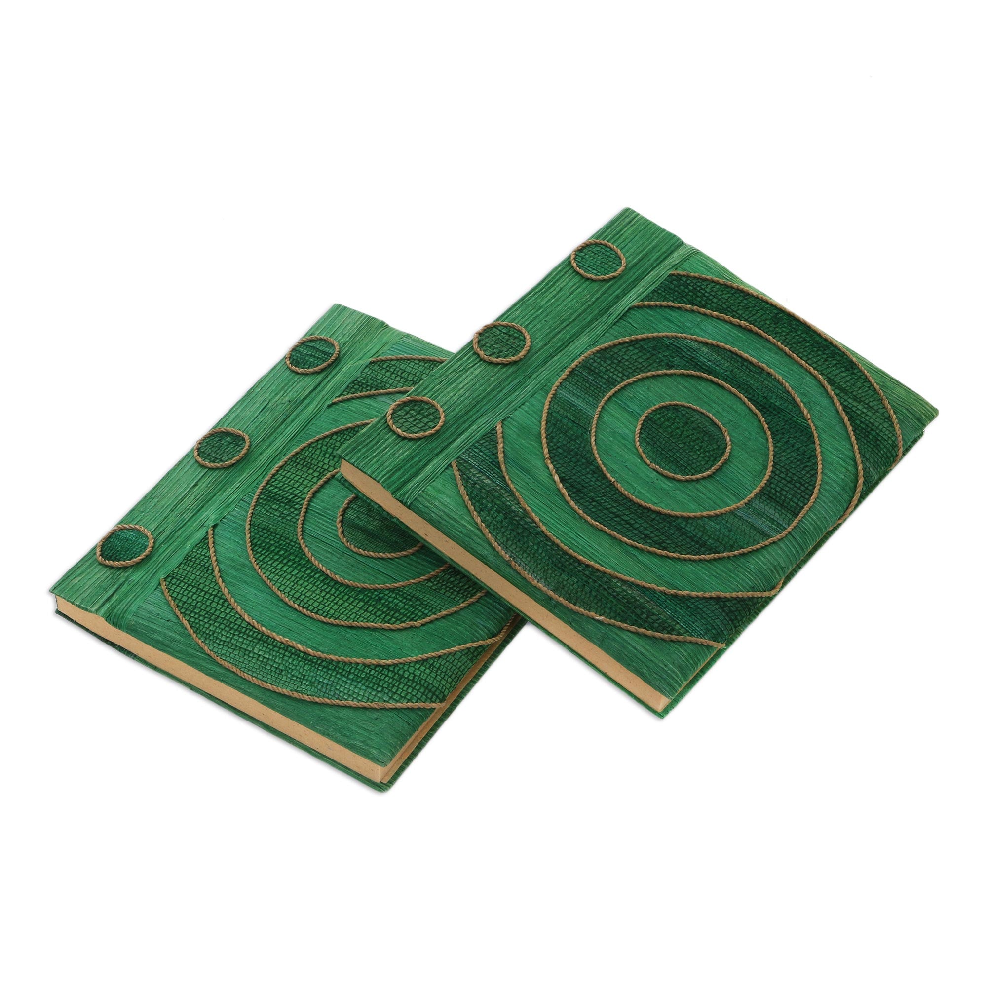 Premium Hypnotic Turquoise Rice Paper Notebooks (Set of 2)