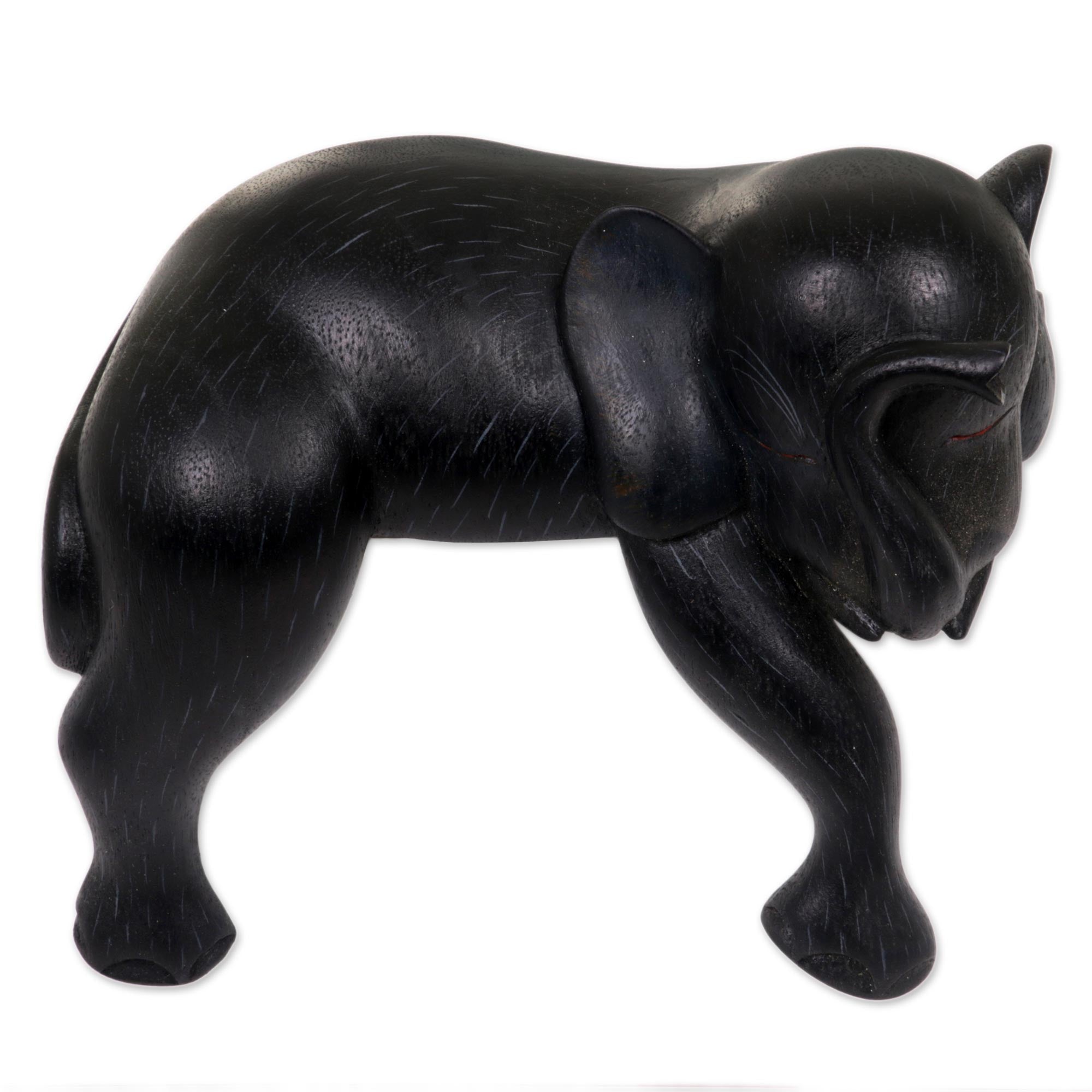 Premium Handcrafted Suar Wood Elephant Sculpture - Exotic Indonesian Art