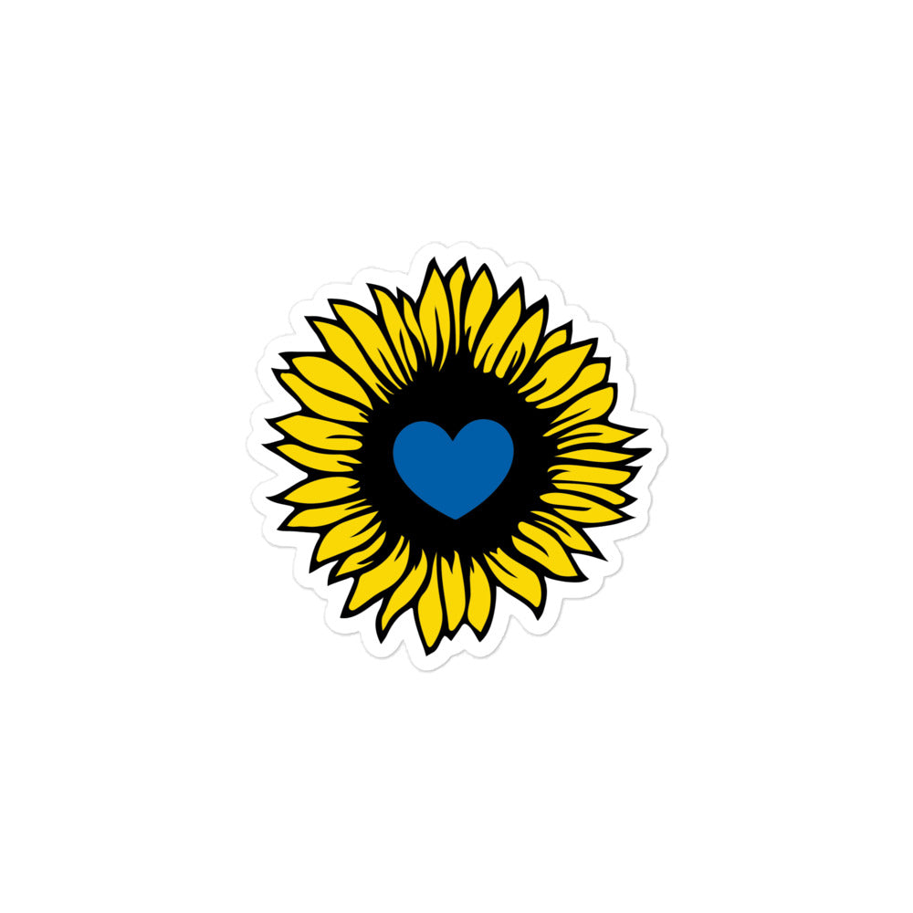 Premium Ukraine Support Sunflower Sticker