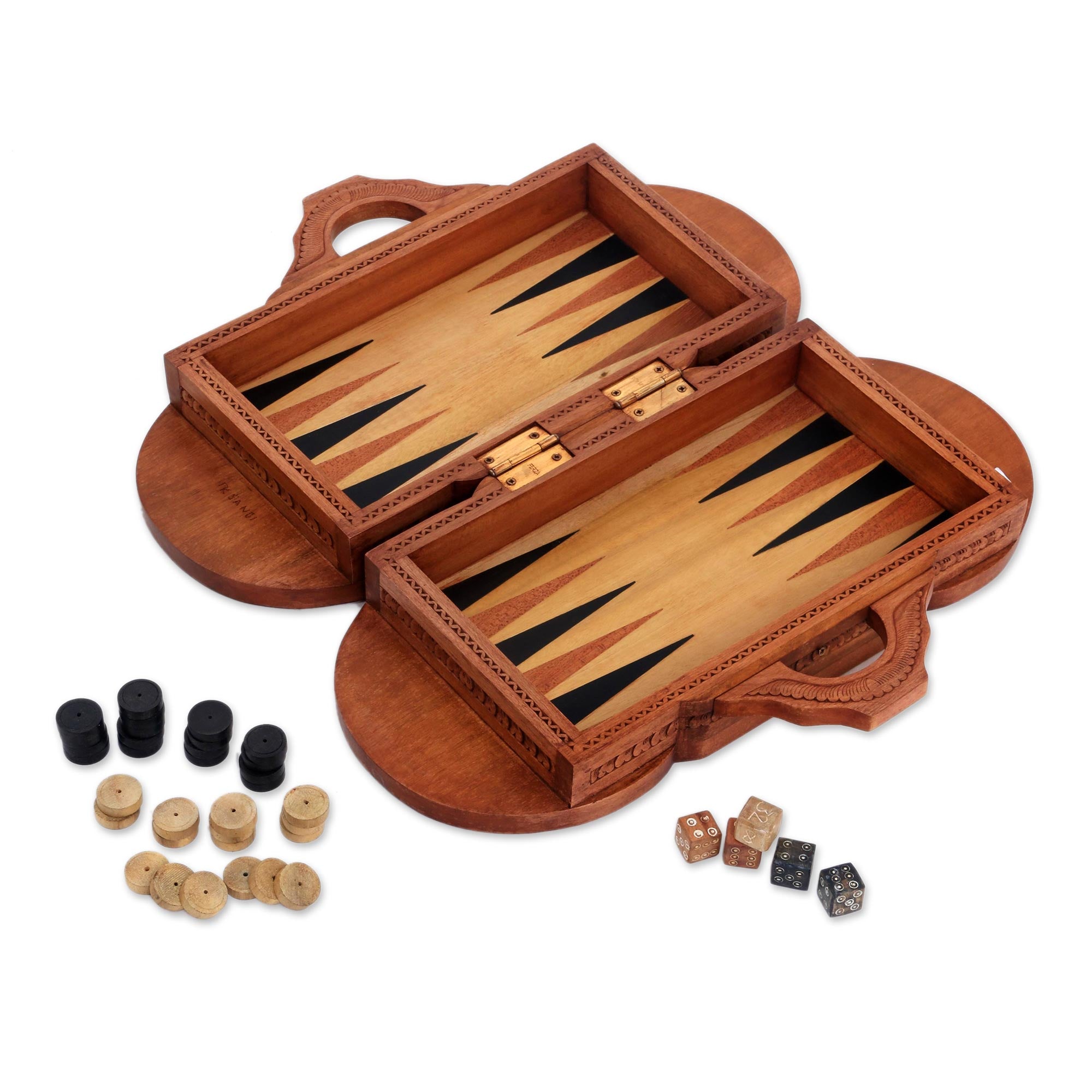 Premium Lion Meets Bull Handcrafted Backgammon Set