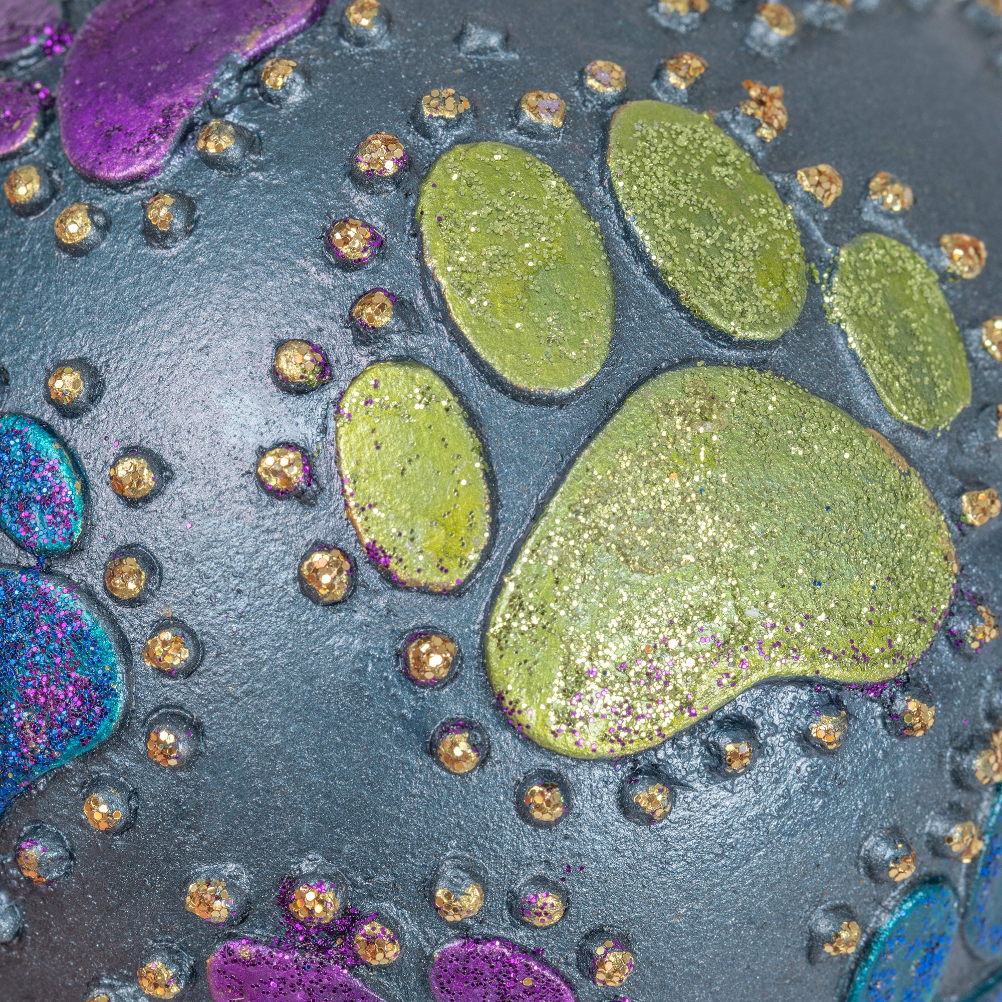 Premium Beaded Paw Print Ornament | Fair Trade Handcrafted