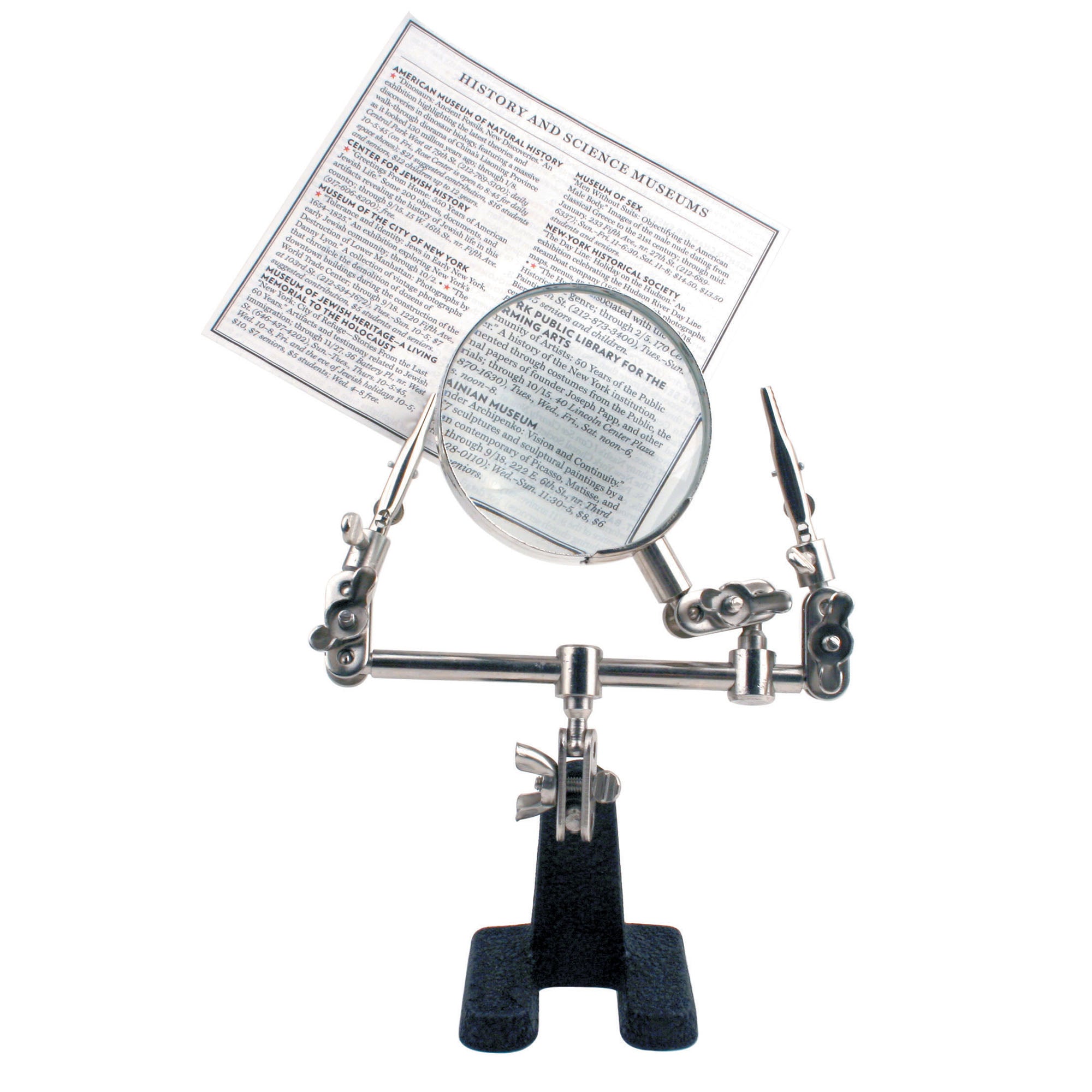 Premium Adjustable Magnifying Glass with Weighted Base