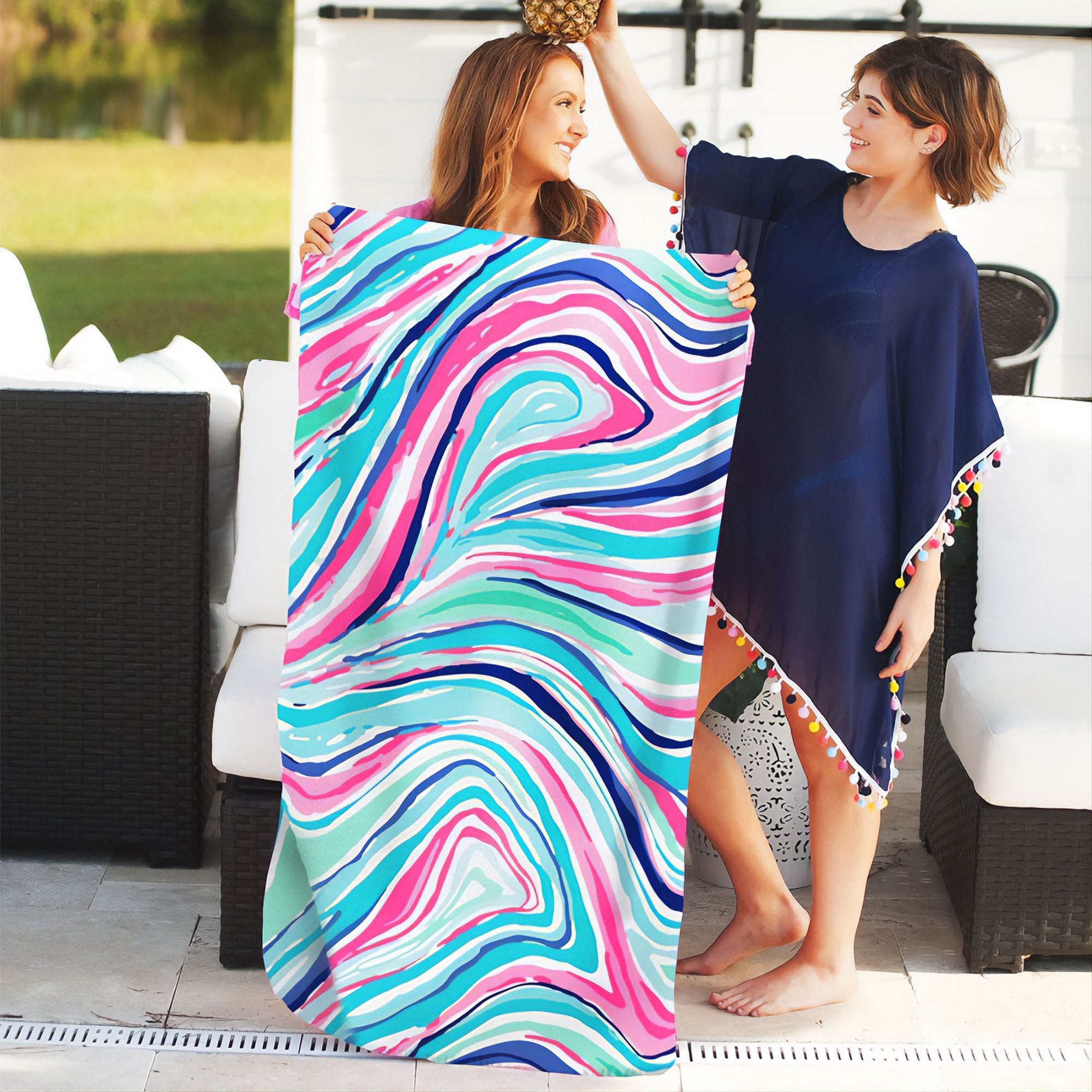 Ultimate Marble Beach Towel - Premium Cotton Blend