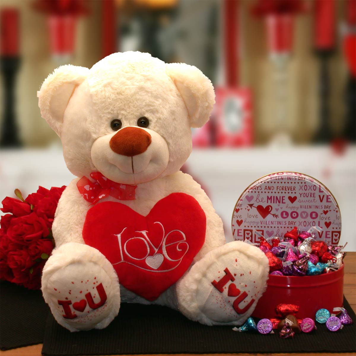 Ultimate Love & Kisses Valentine Teddy Bear Gift Set