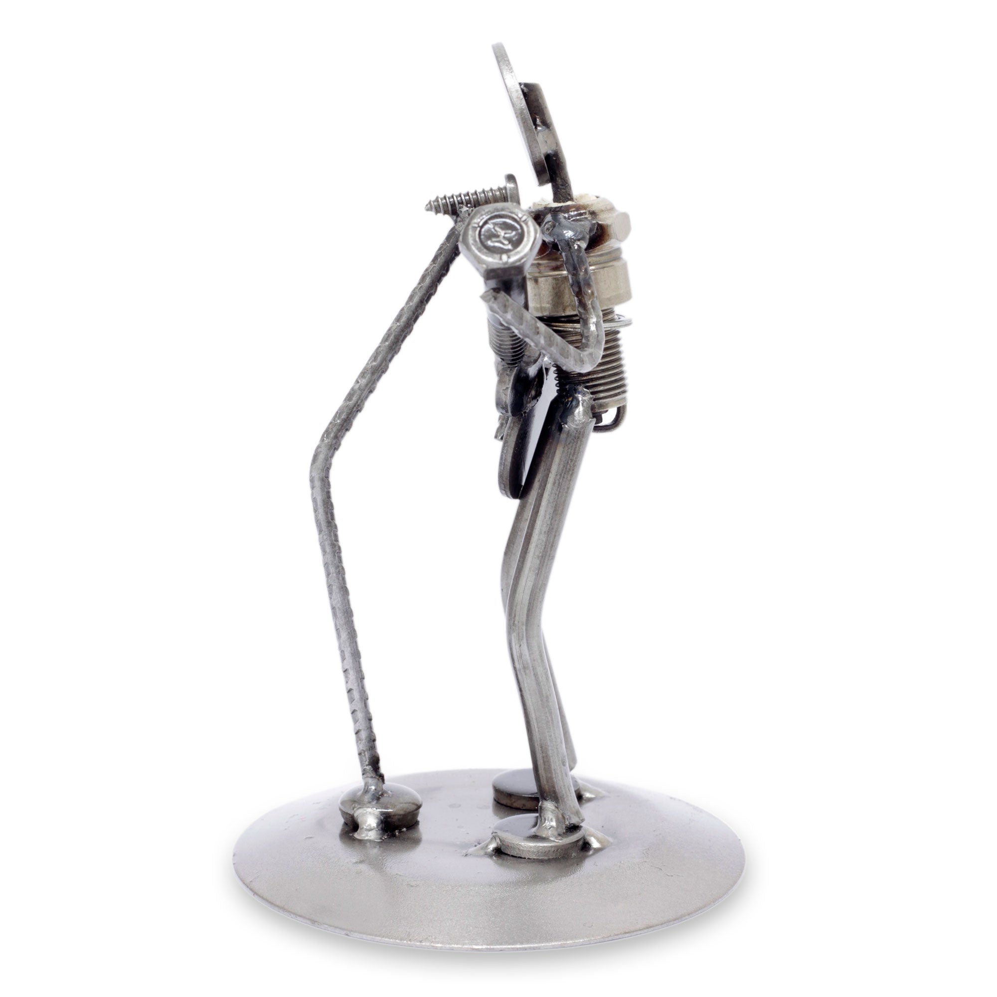 Premium Rustic Folk Singer Metal Art Sculpture