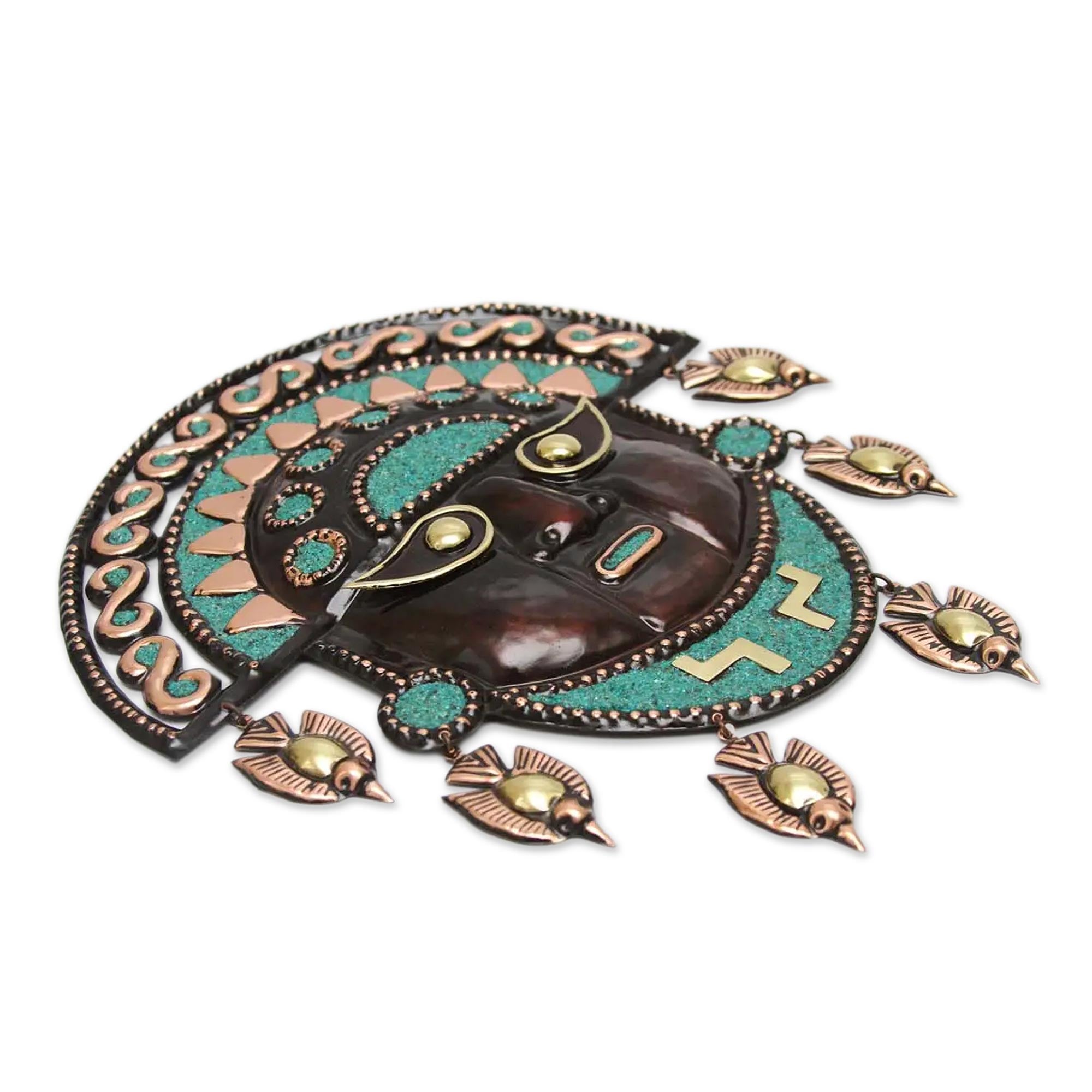 Premium Moche Handcrafted Bronze Copper Tumi Mask - Ancient Andean Artistry