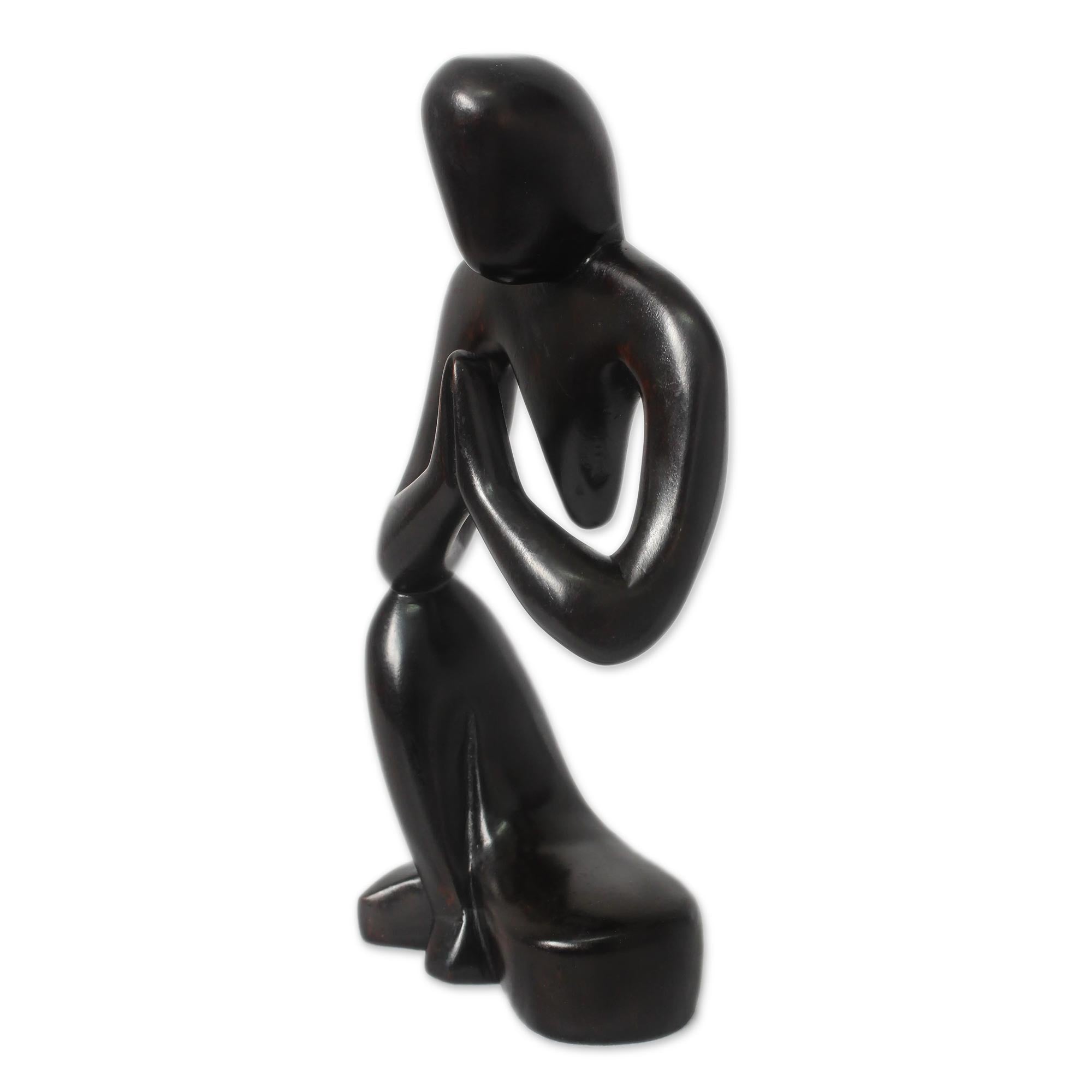 Premium Handcrafted Wooden Prayer Sculpture - Spiritual Elegance