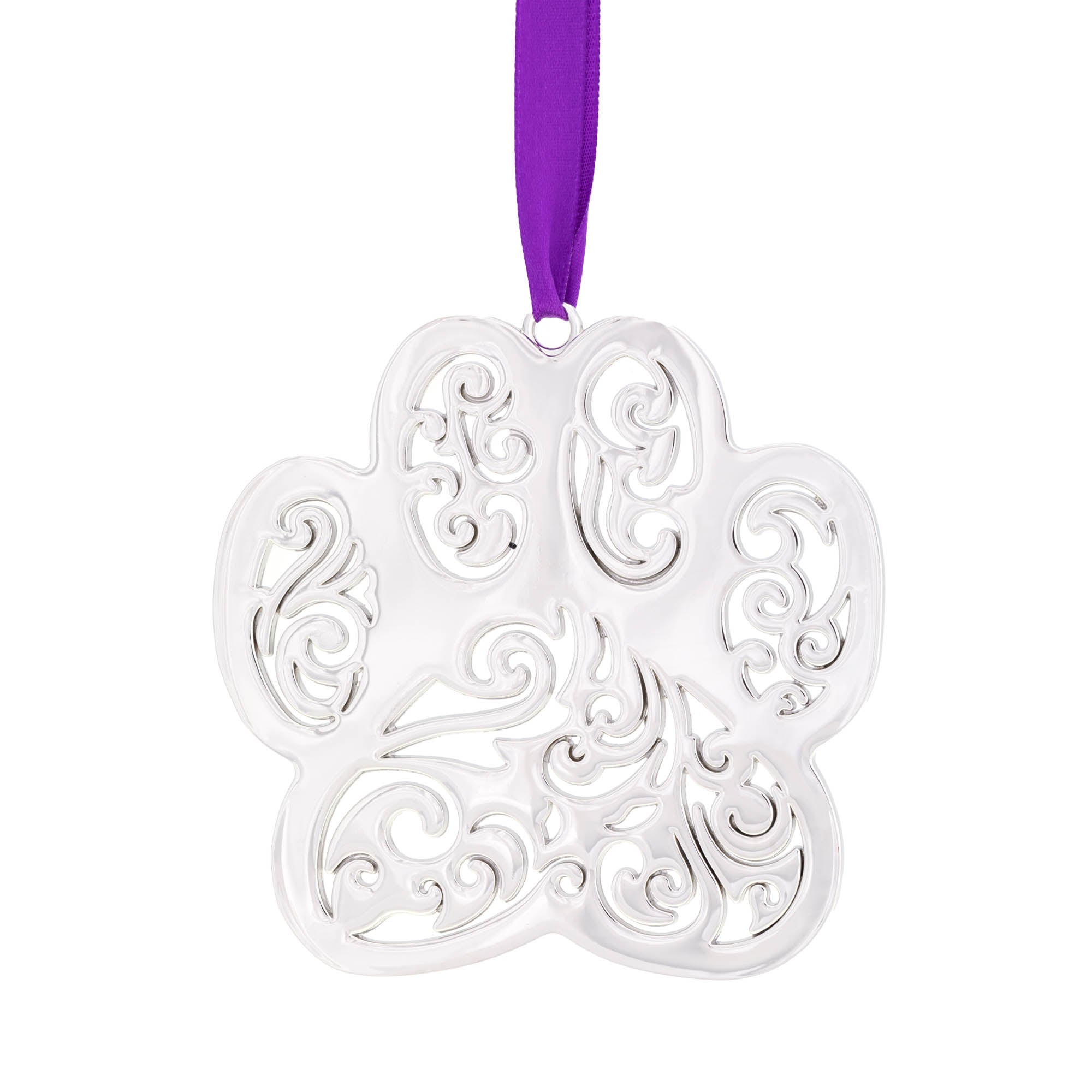 Premium Pawfectly Done Silver-Tone Cut-Out Ornament