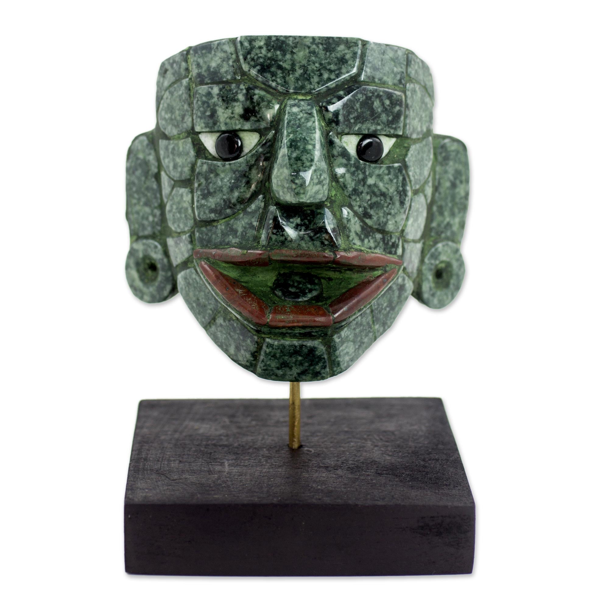 Premium Maya Lord of El Naranjo Jade Mask - Museum-Quality Replica