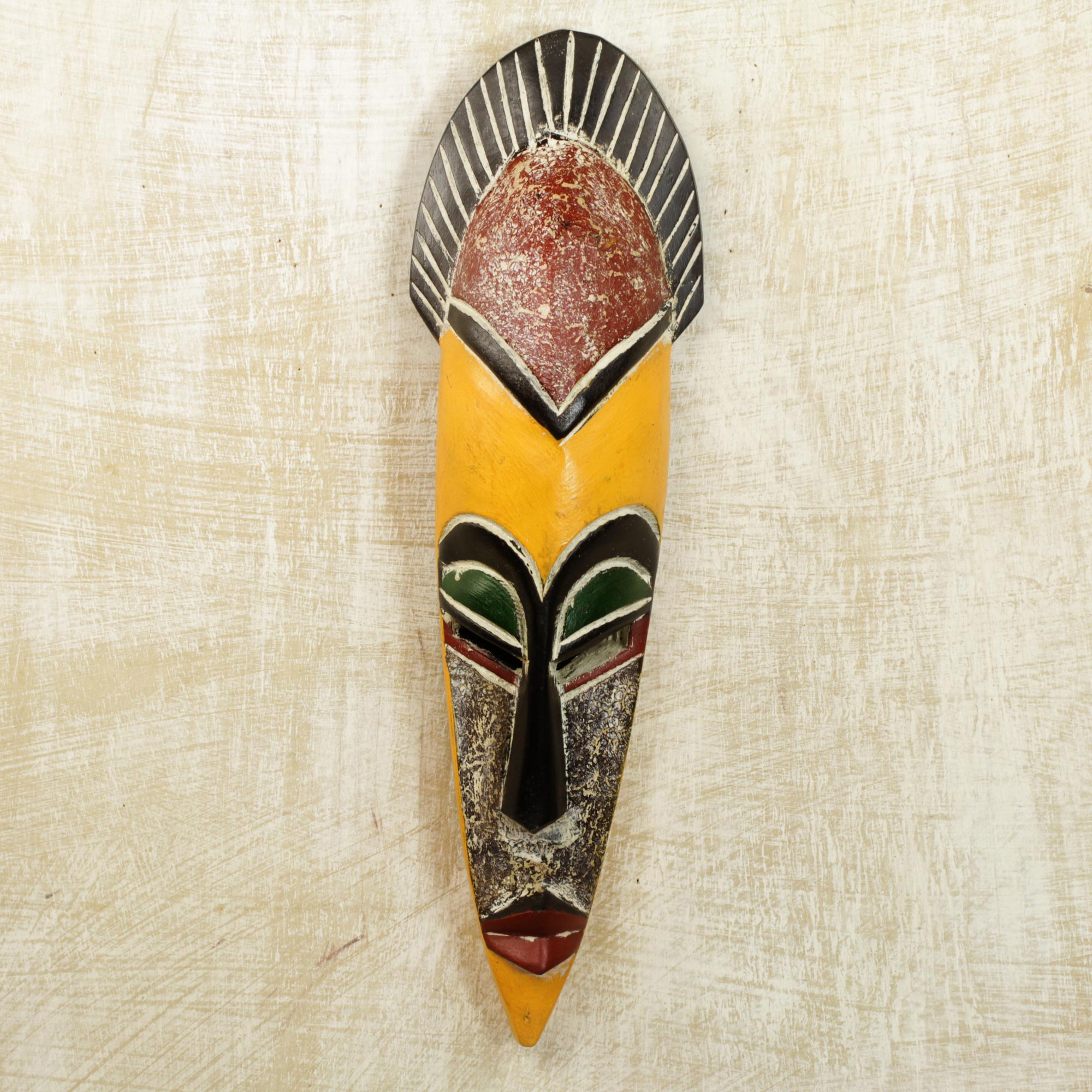 Premium African Wood Wall Mask - Protect the Jungle