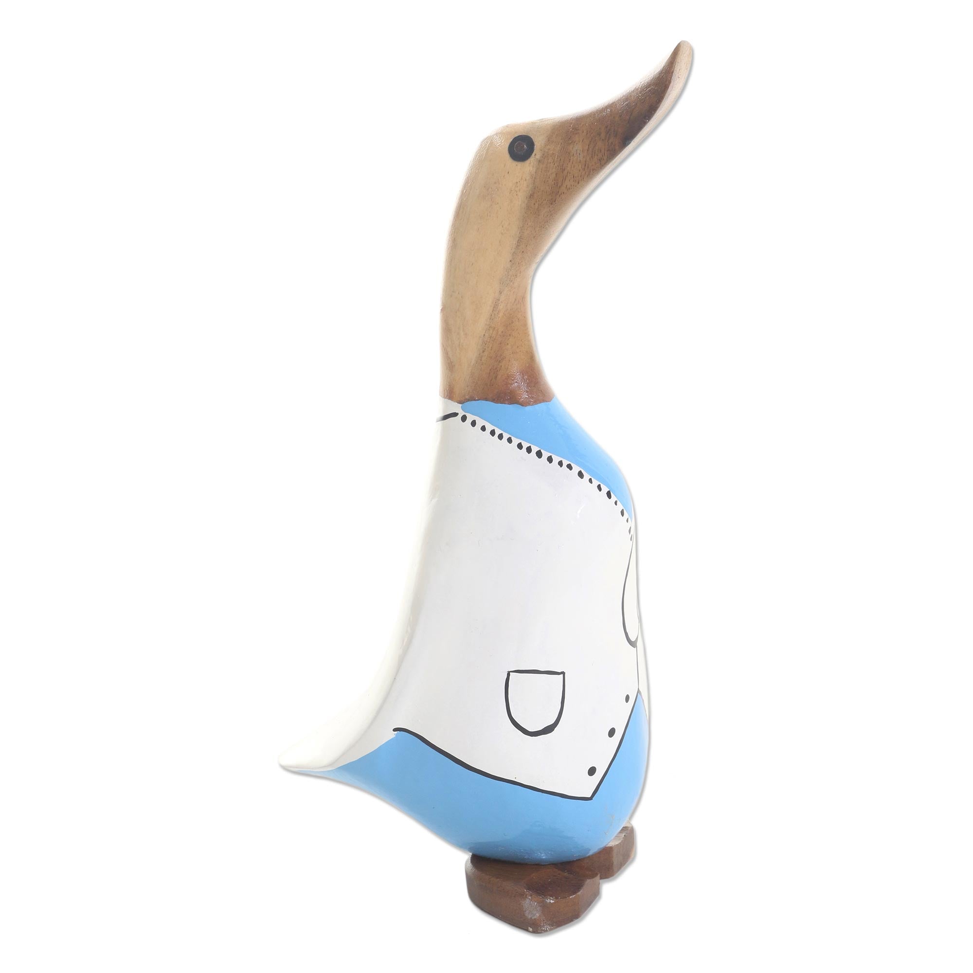 Premium Hand-Painted Doctor Duck Wooden Statue - Unique Home Decor