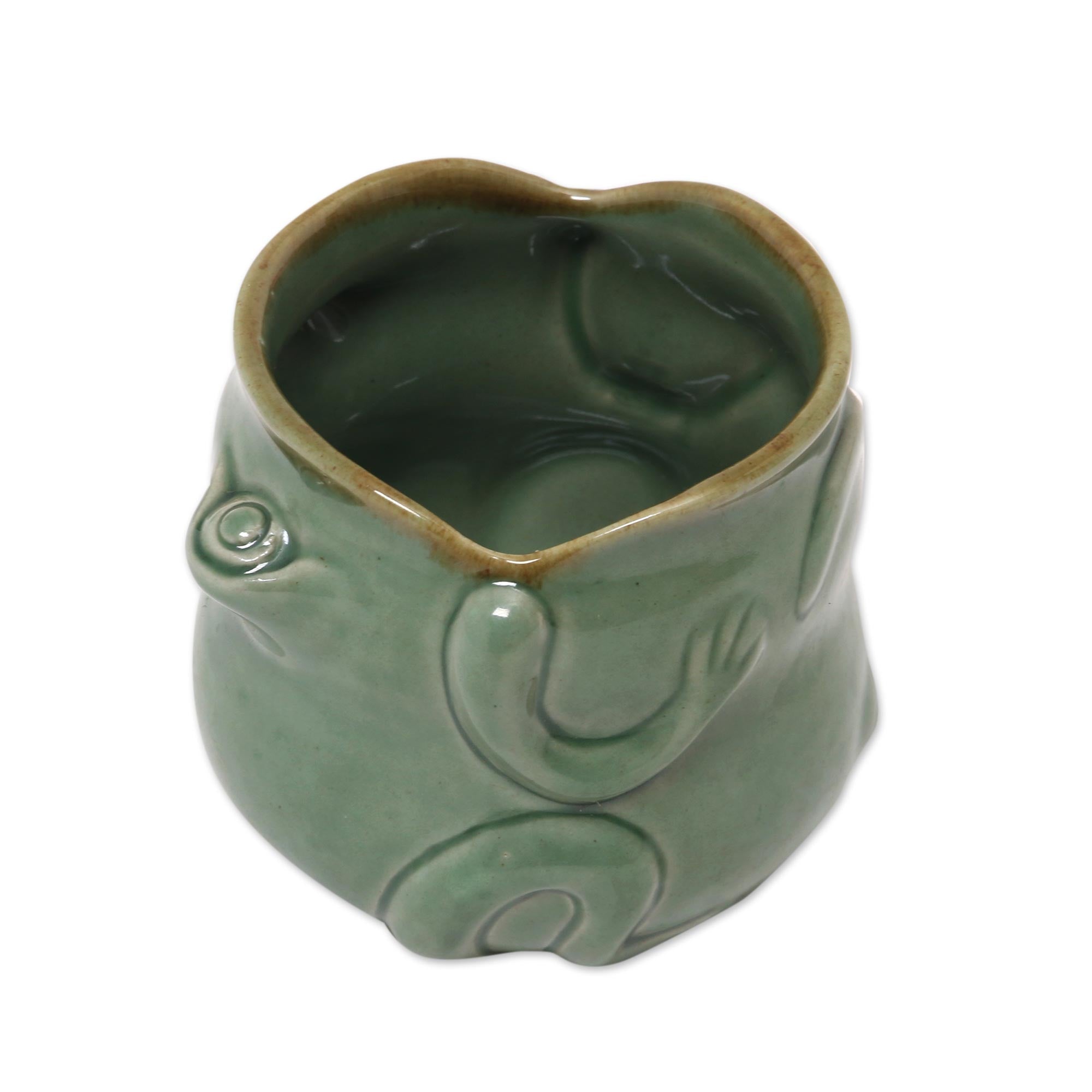 Premium Opera Frog Handcrafted Ceramic Salt Cellar - Whimsical Kitchen Upgrade