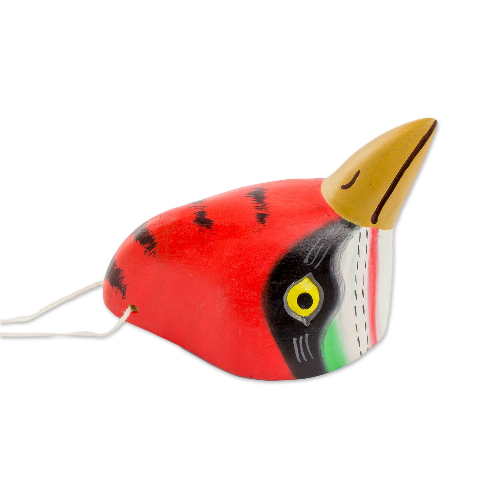 Premium Handcrafted Woodpecker Pinewood Wall Mask – Authentic Guatemalan Art
