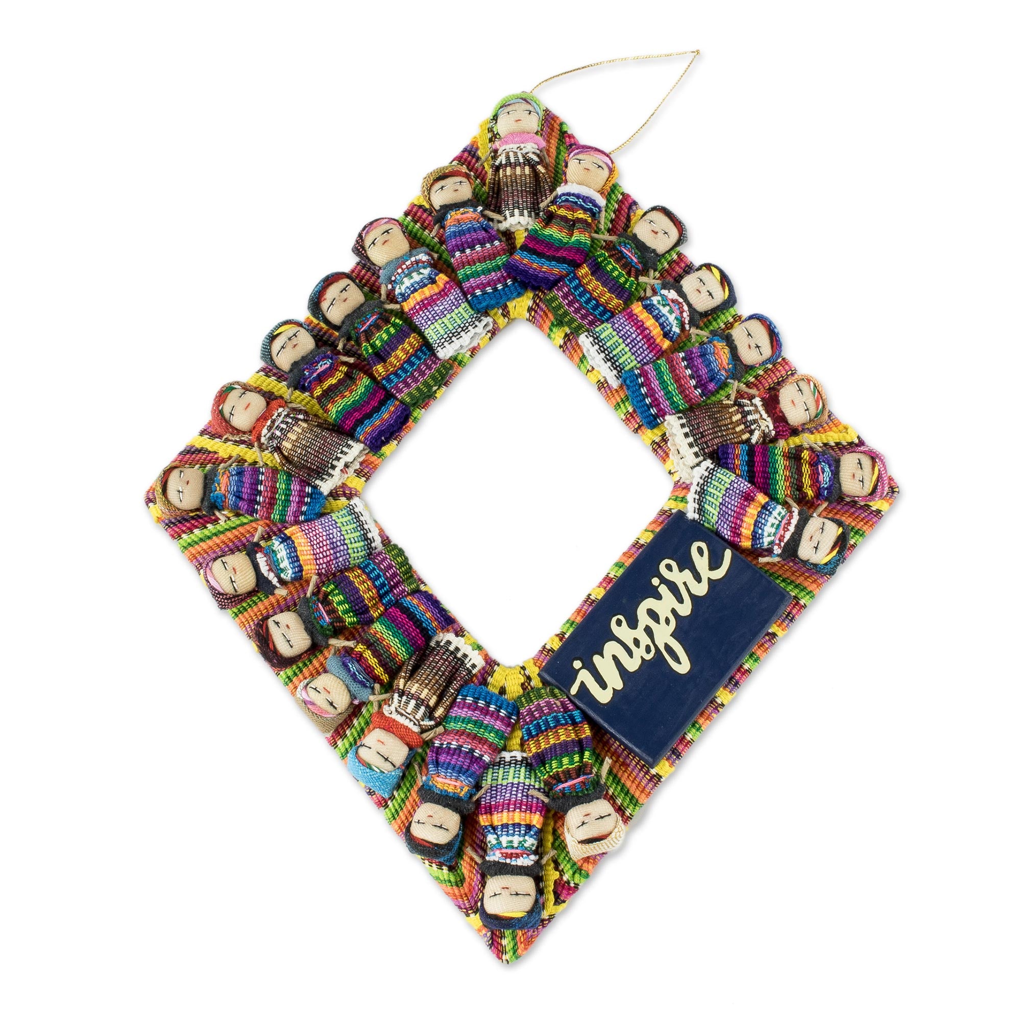 Premium Handmade Maya Worry Doll Inspirational Wreath - Ultimate Gift of Hope