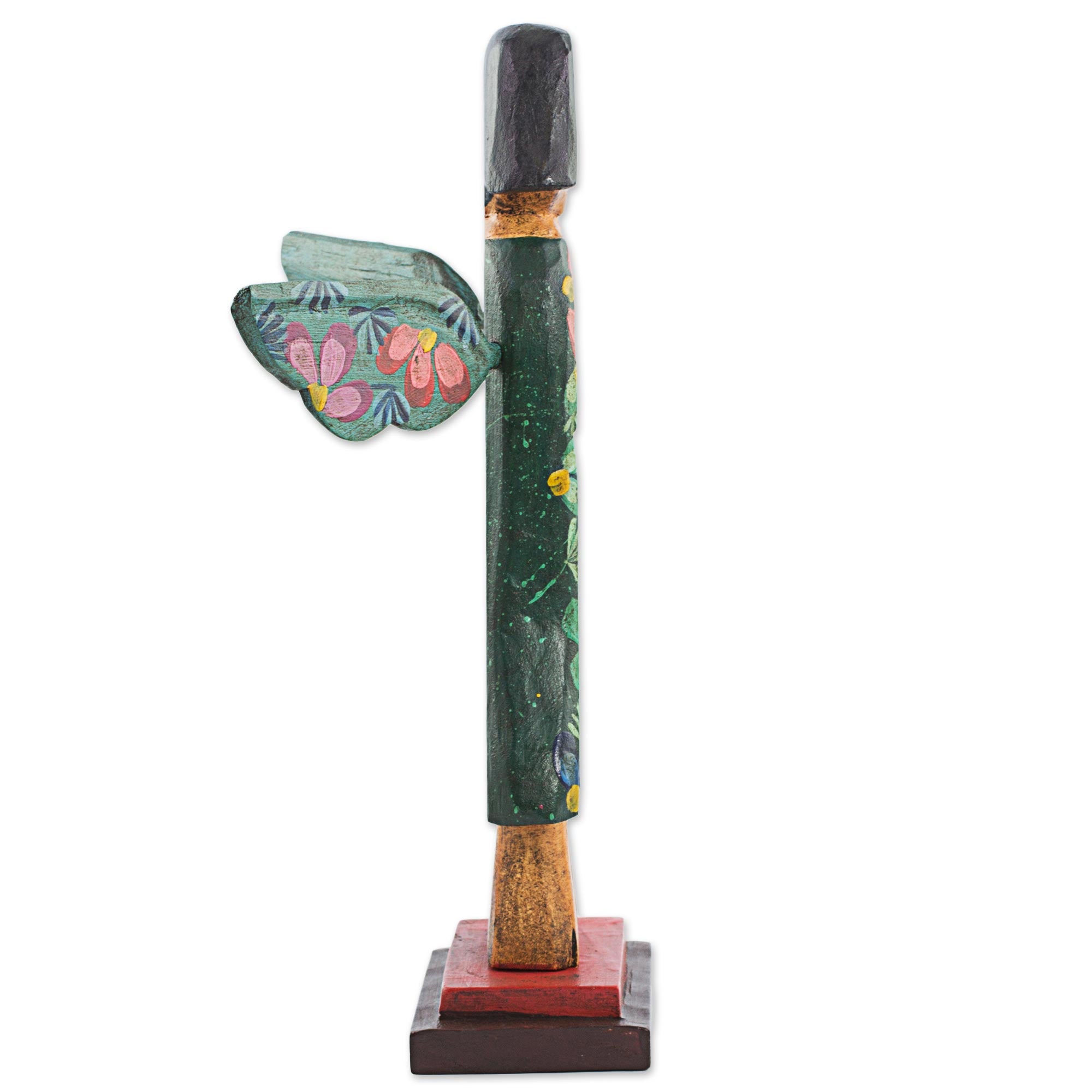 Premium Angel of Harmony Hand-Carved Pinewood Sculpture – Antique Style