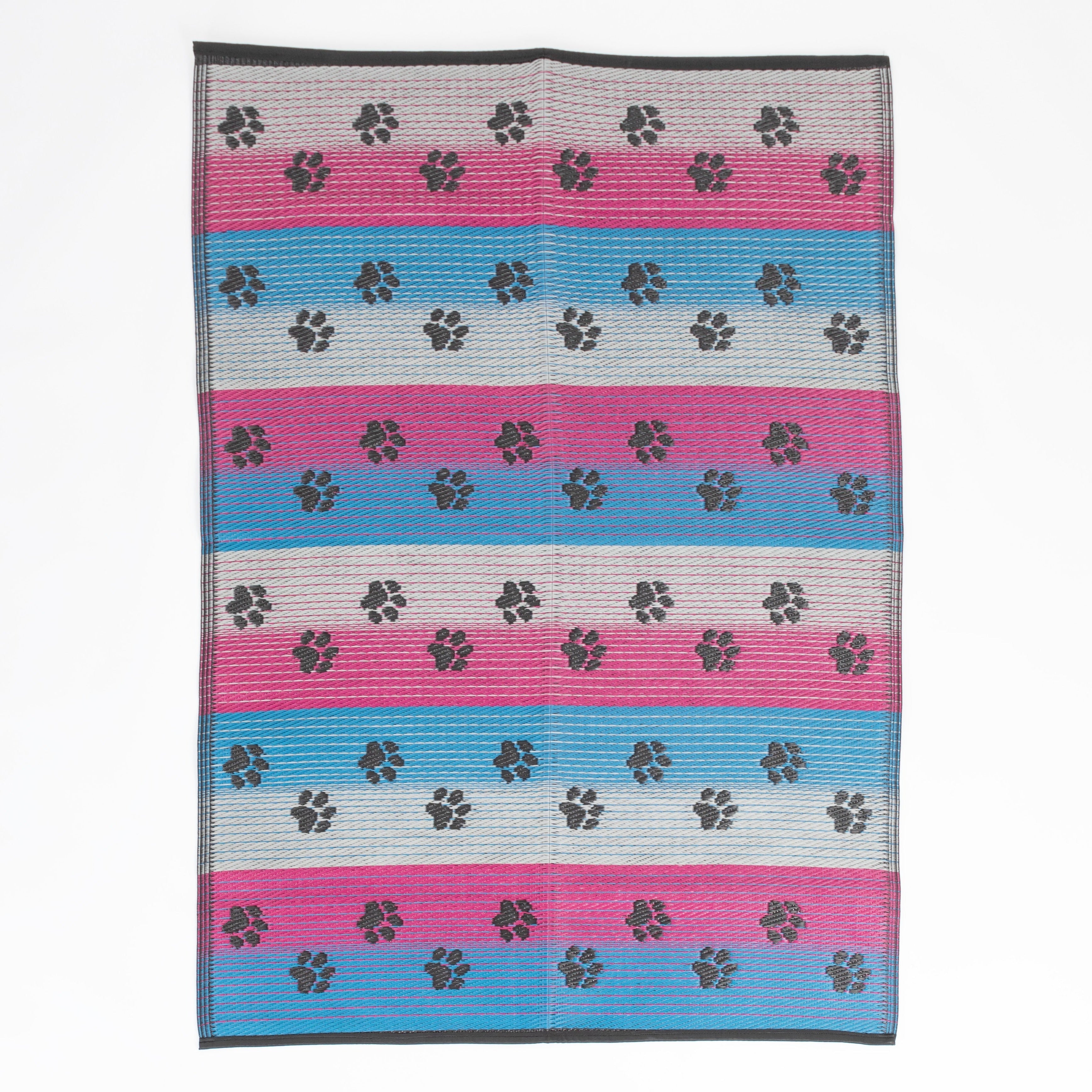 Premium Paw Print Reversible Outdoor Rug