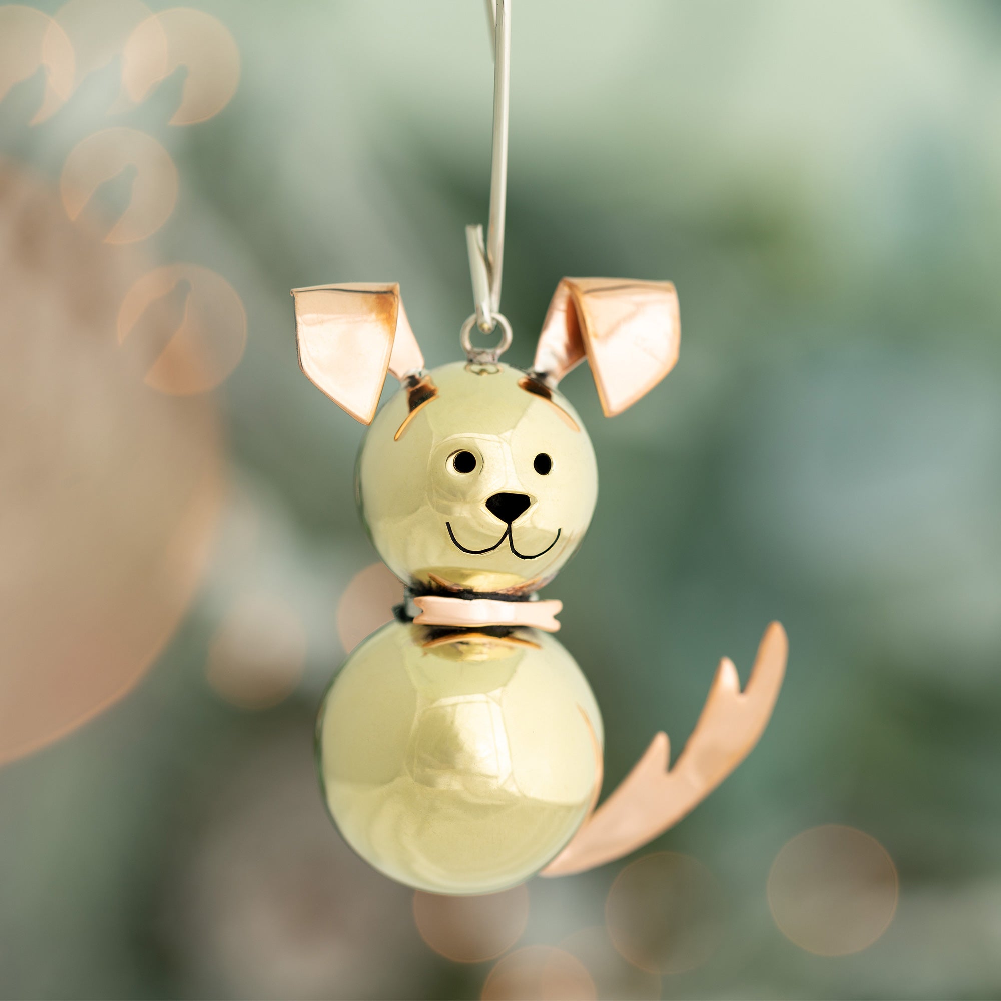Premium 3D Sweet Dog Metal Ornament - Handcrafted Fair-Trade Decor