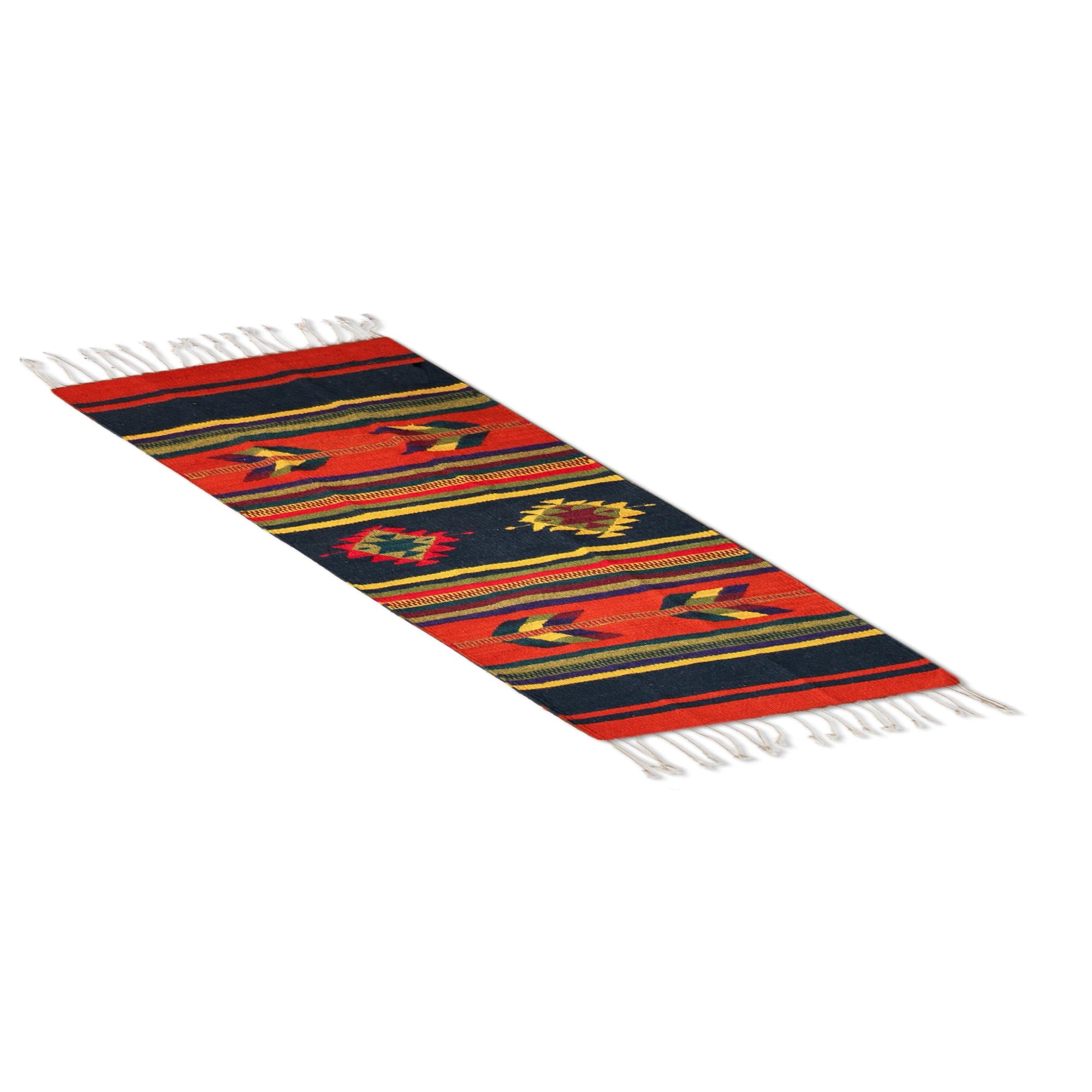 Premium Geometric Wool Rug - Handwoven in Mexico (2x3)