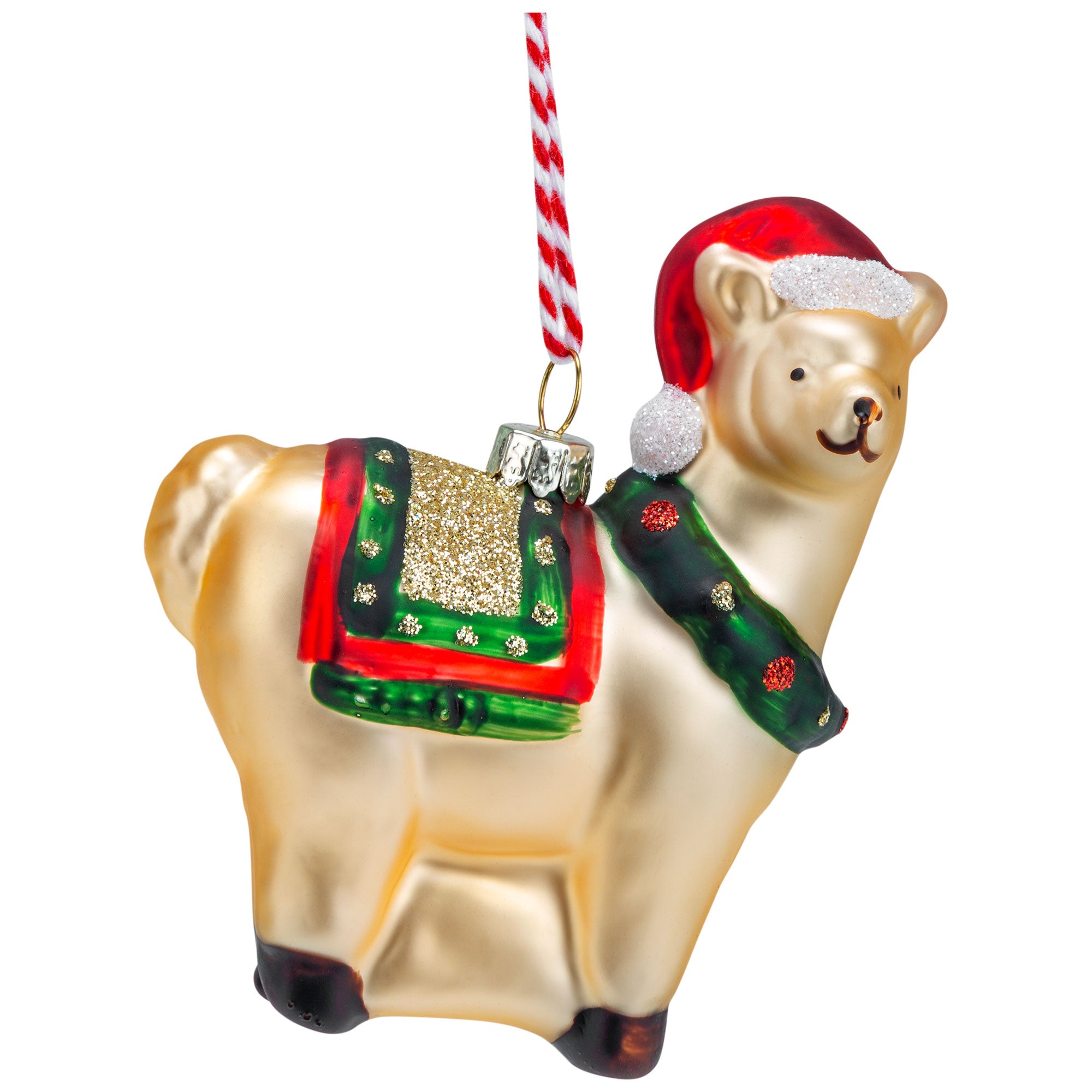 Premium Festive Animal Glass Ornament Set