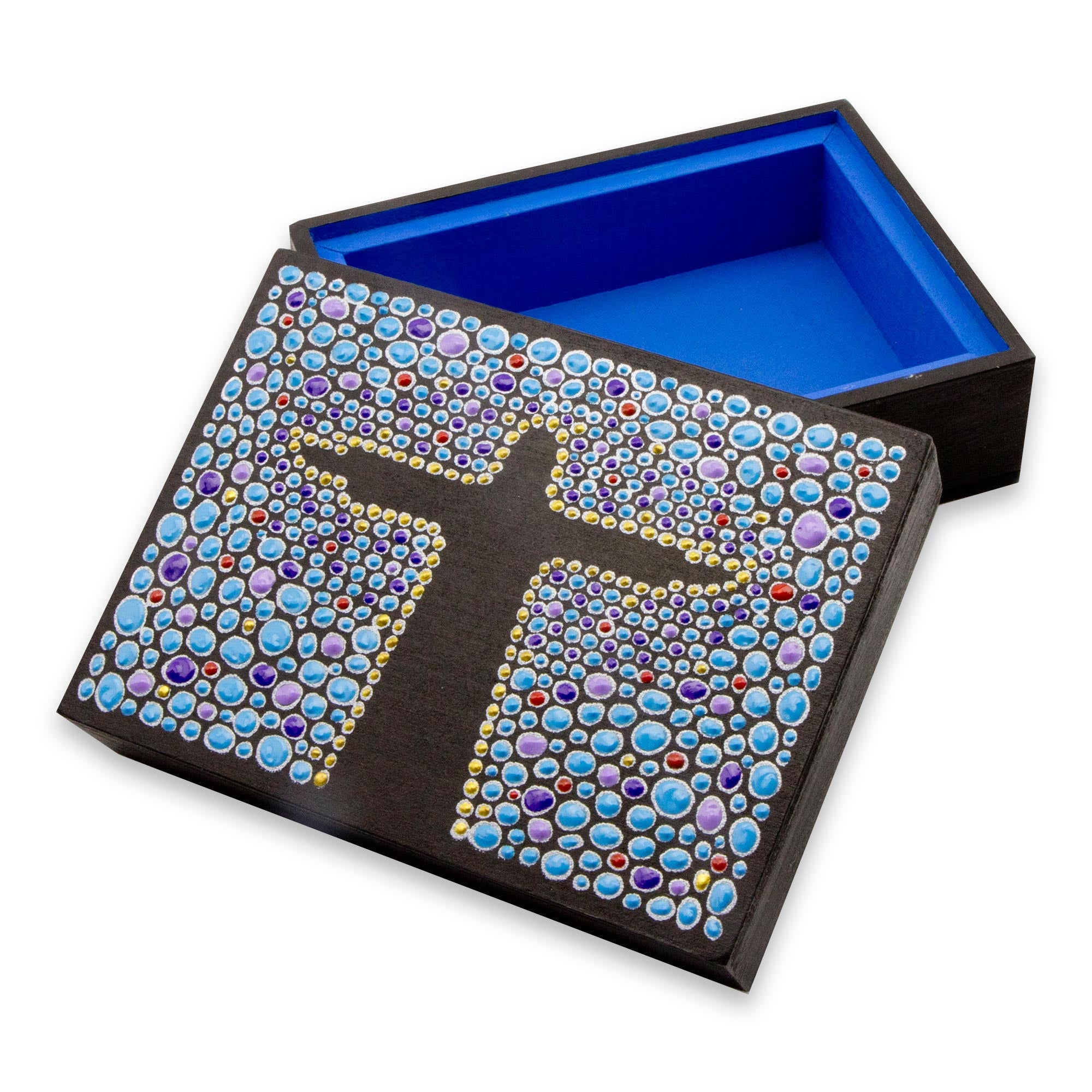 Premium Hand-Painted Christ the Redeemer Box - Azure Galaxy Design