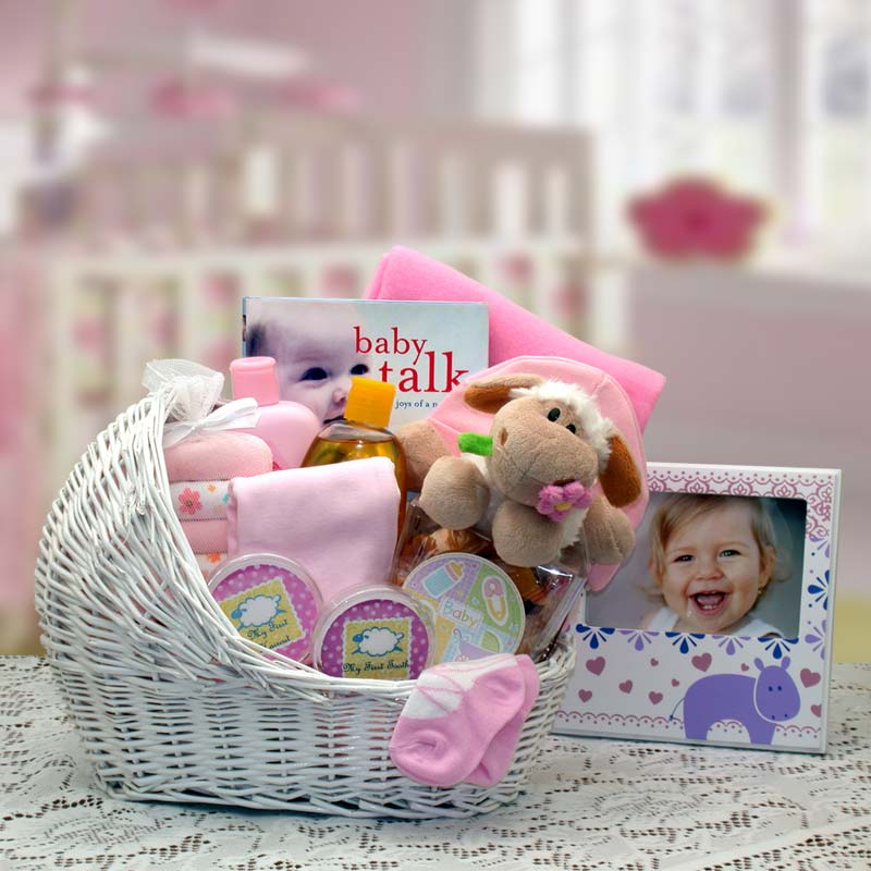Premium Welcome Baby Bassinet Gift Set - Pink