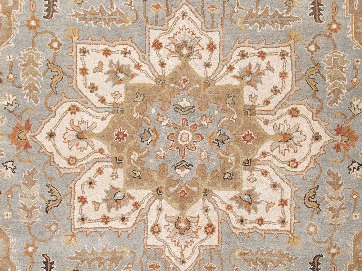 Premium Province Classic Oriental Grey/Ivory Wool Area Rug - Ultimate Comfort & Style